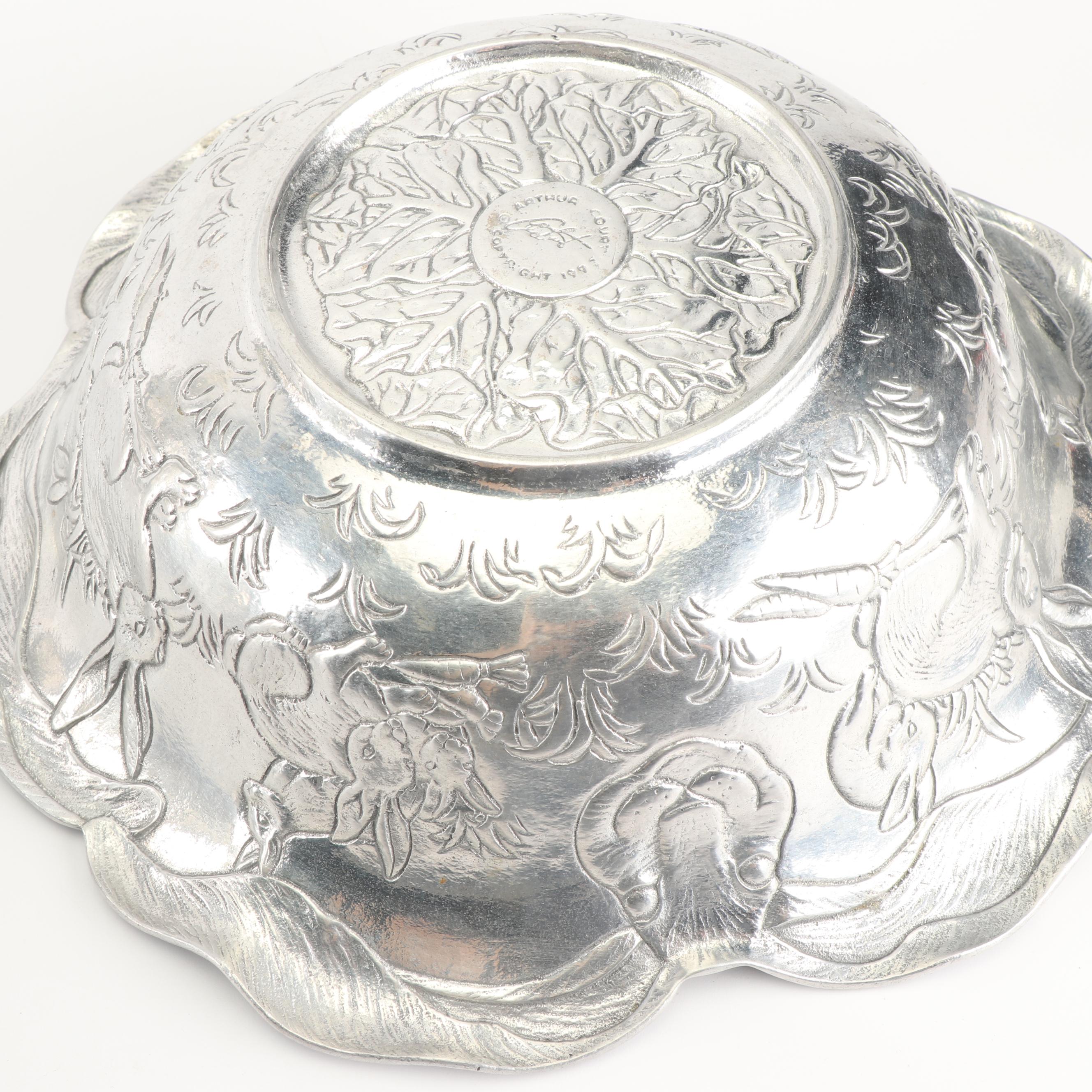 Arthur Court "Bunnies" Aluminum Hollowware Serveware