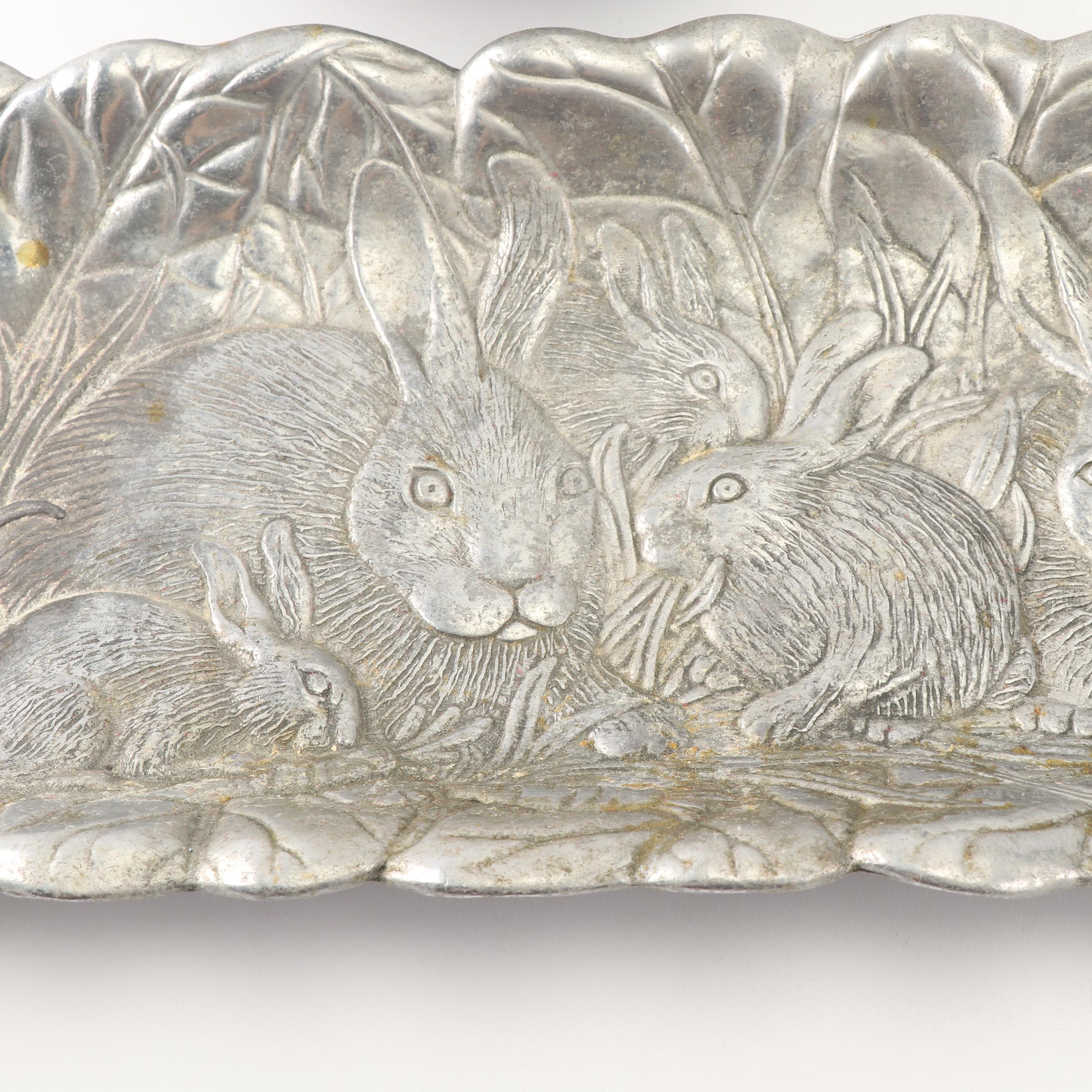 Arthur Court "Bunnies" Aluminum Hollowware Serveware