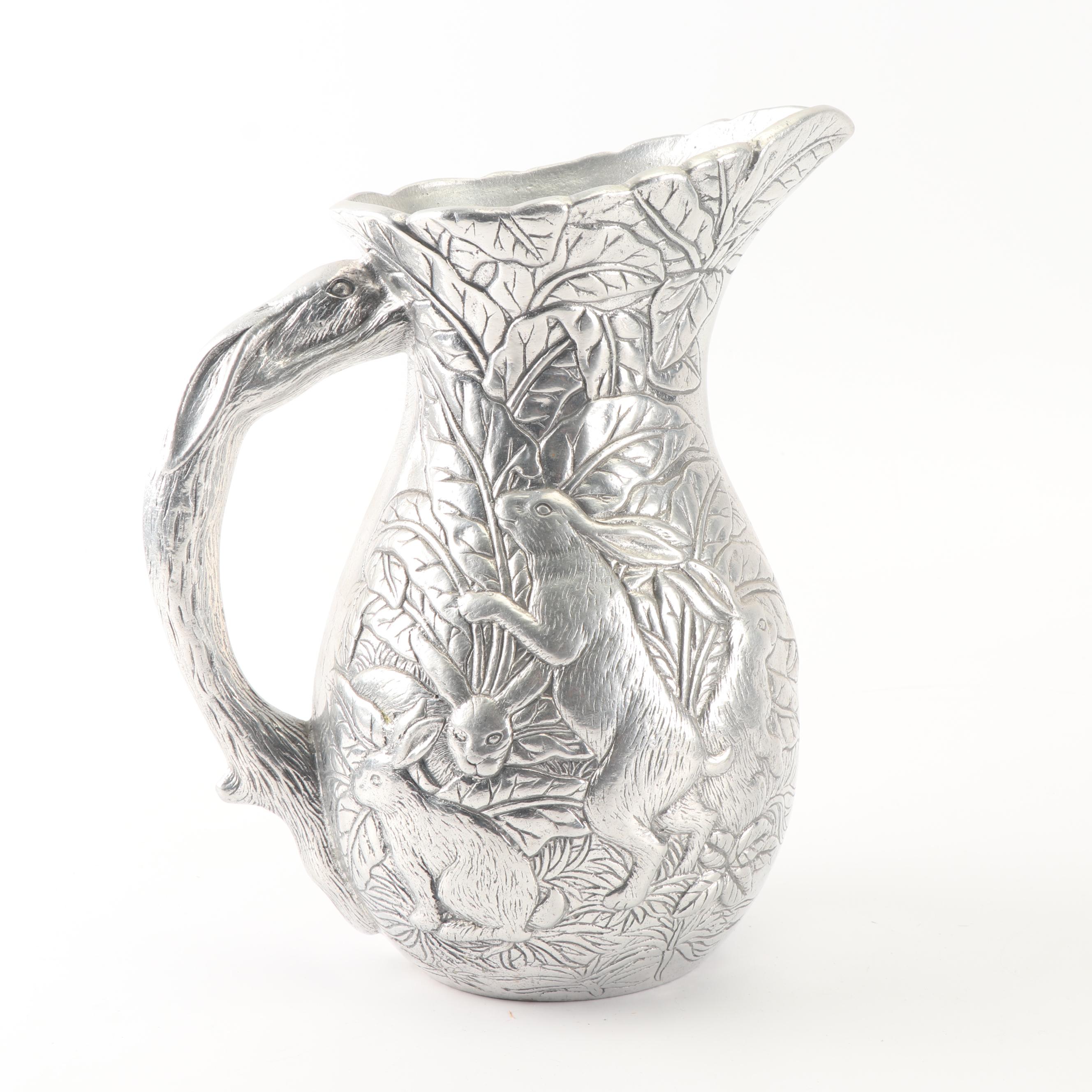 Arthur Court "Bunnies" Aluminum Hollowware Serveware