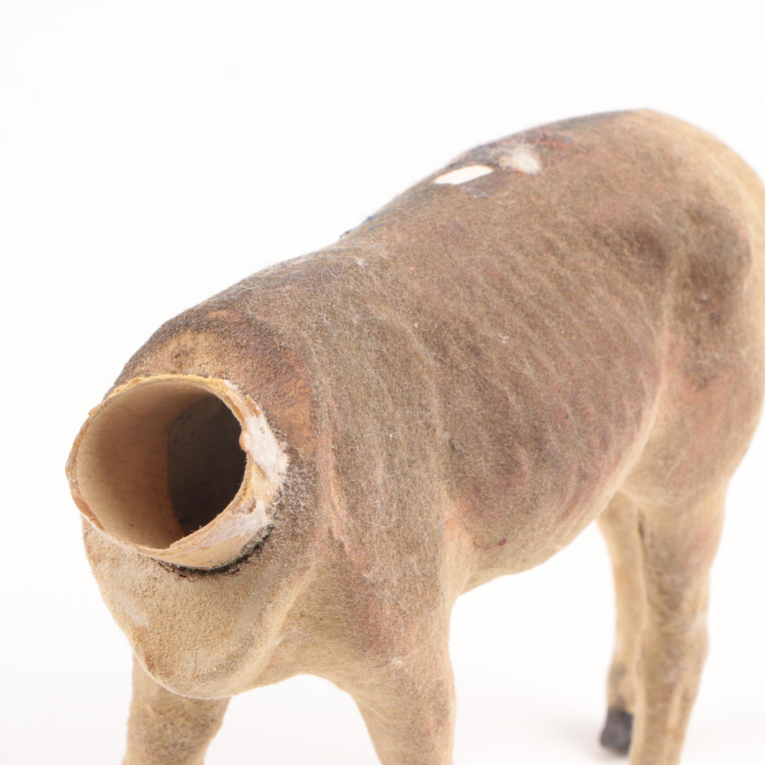 Antique German Belsnickle and Deer Candy Container