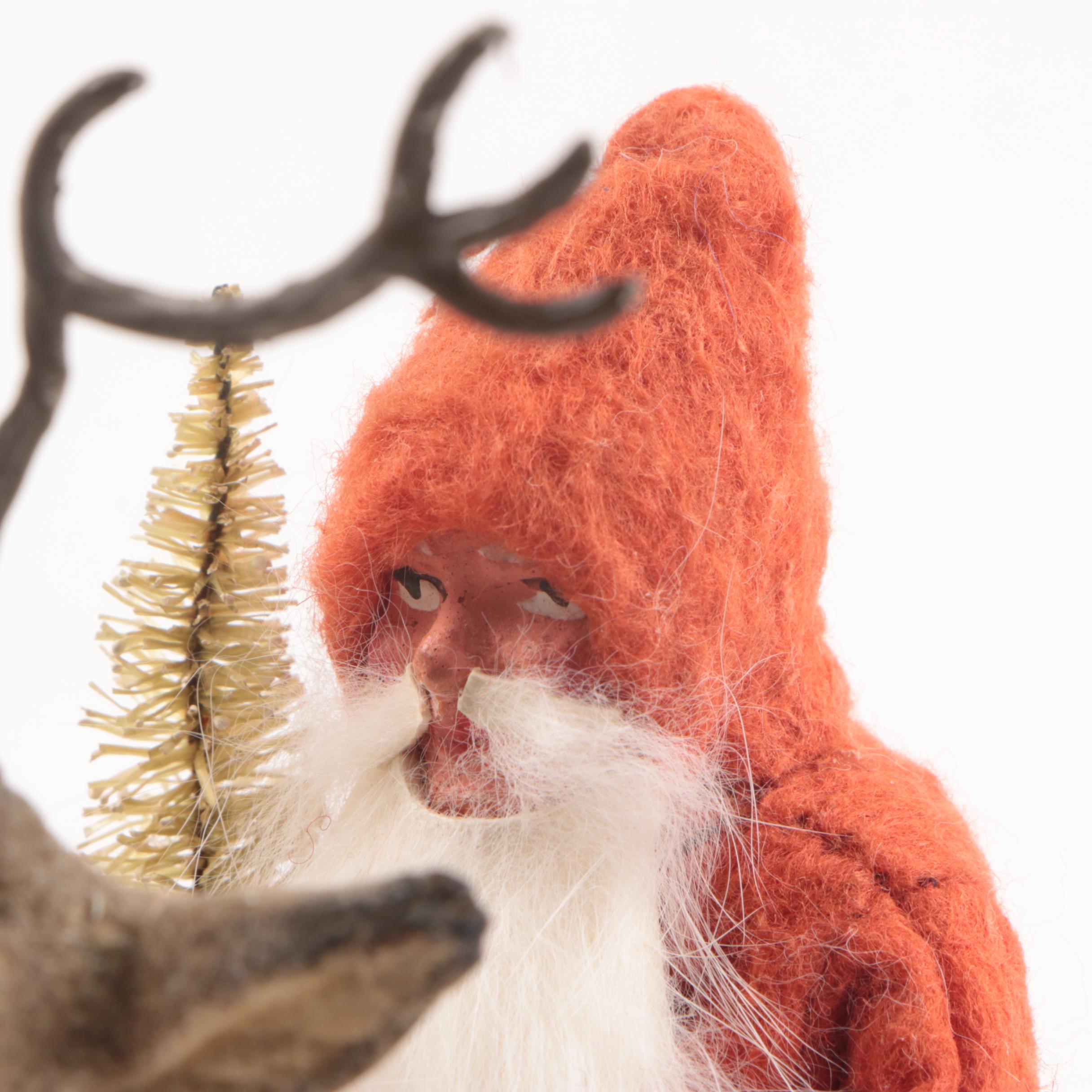 Antique German Belsnickle and Deer Candy Container