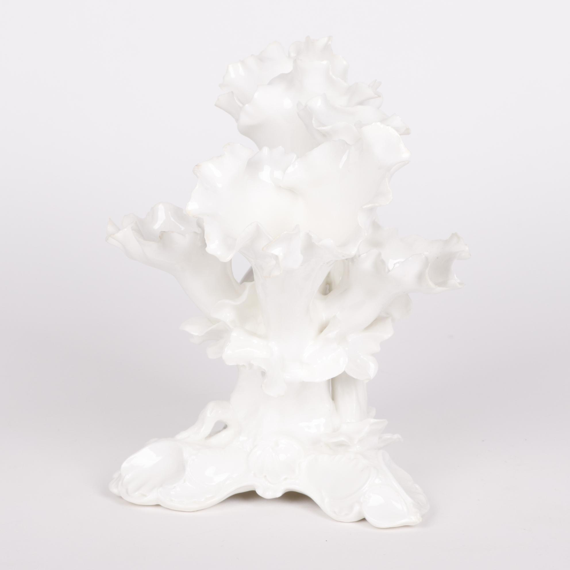 Moore Brothers Figural Porcelain Compote and Spill Vase, Late 19th Century