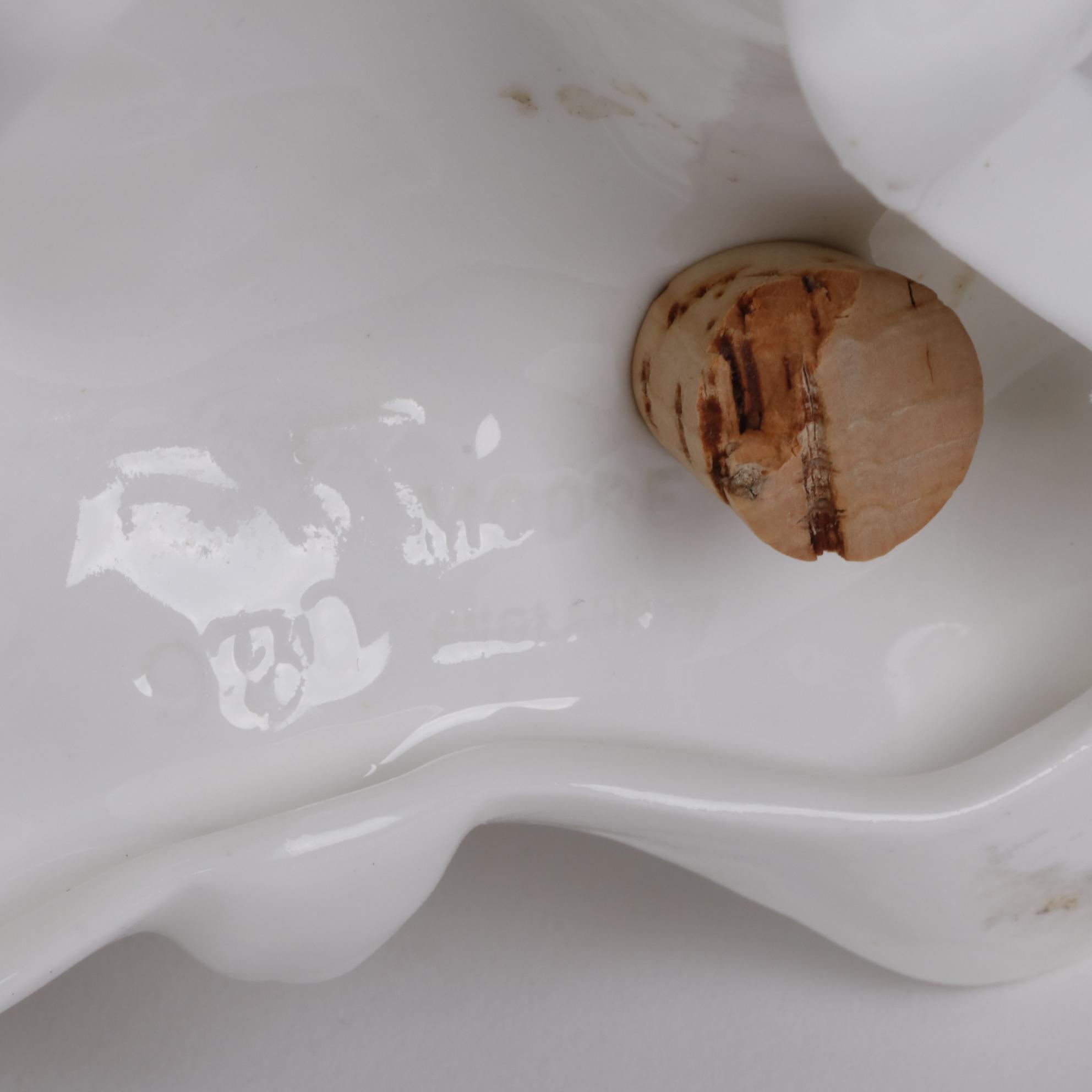 Moore Brothers Figural Porcelain Compote and Spill Vase, Late 19th Century