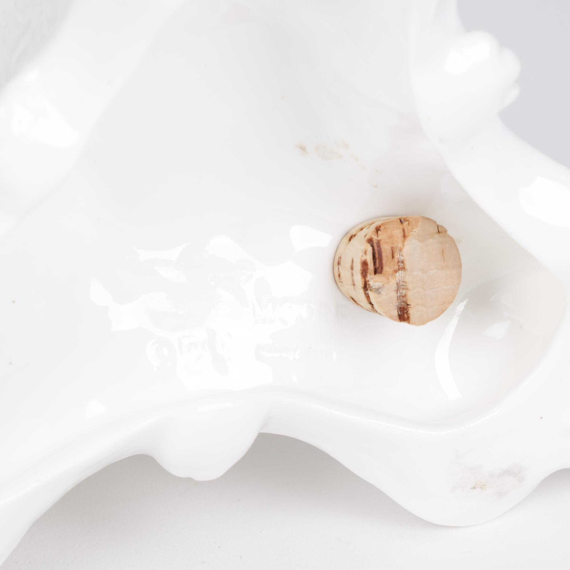 Moore Brothers Figural Porcelain Compote and Spill Vase, Late 19th Century