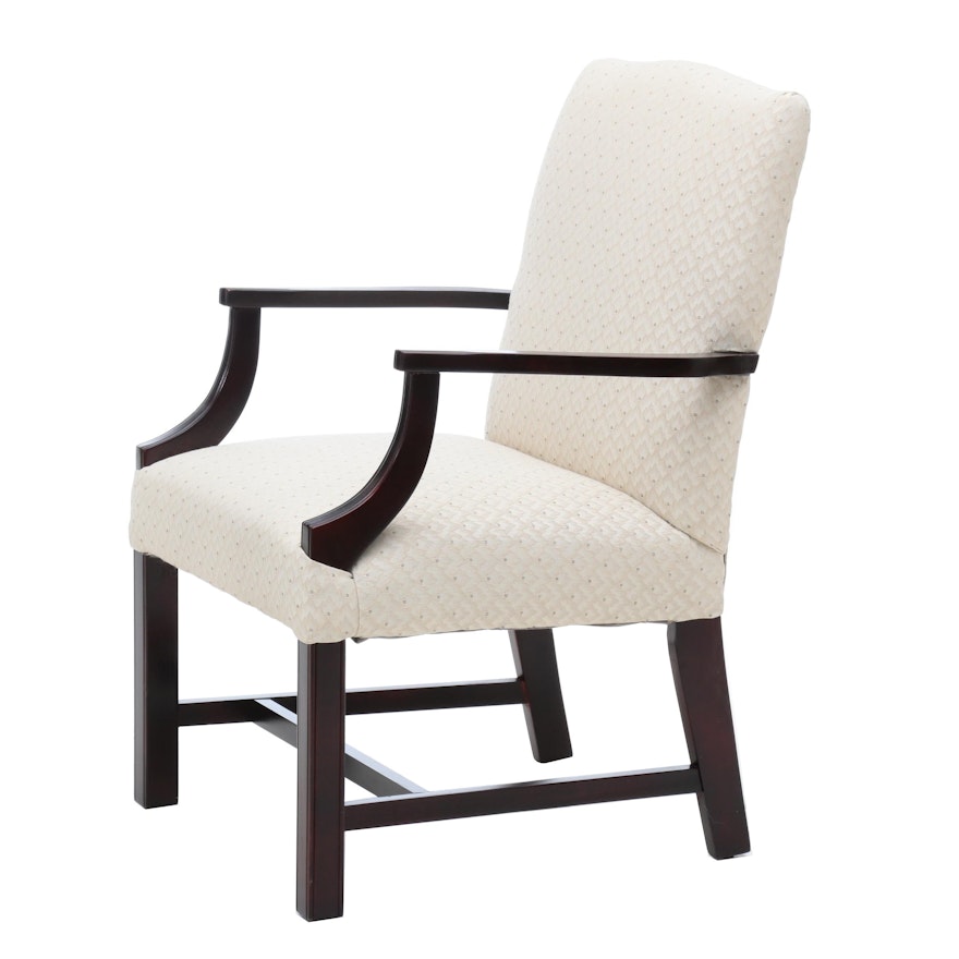 George III Style Upholstered Armchair, 21st Century