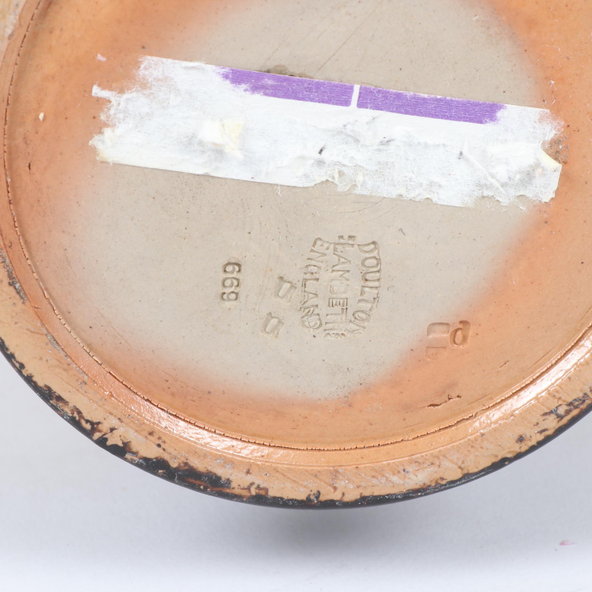 Doulton Lambeth Annie Partridge Bacchus Motto Ware Jug, circa 1900