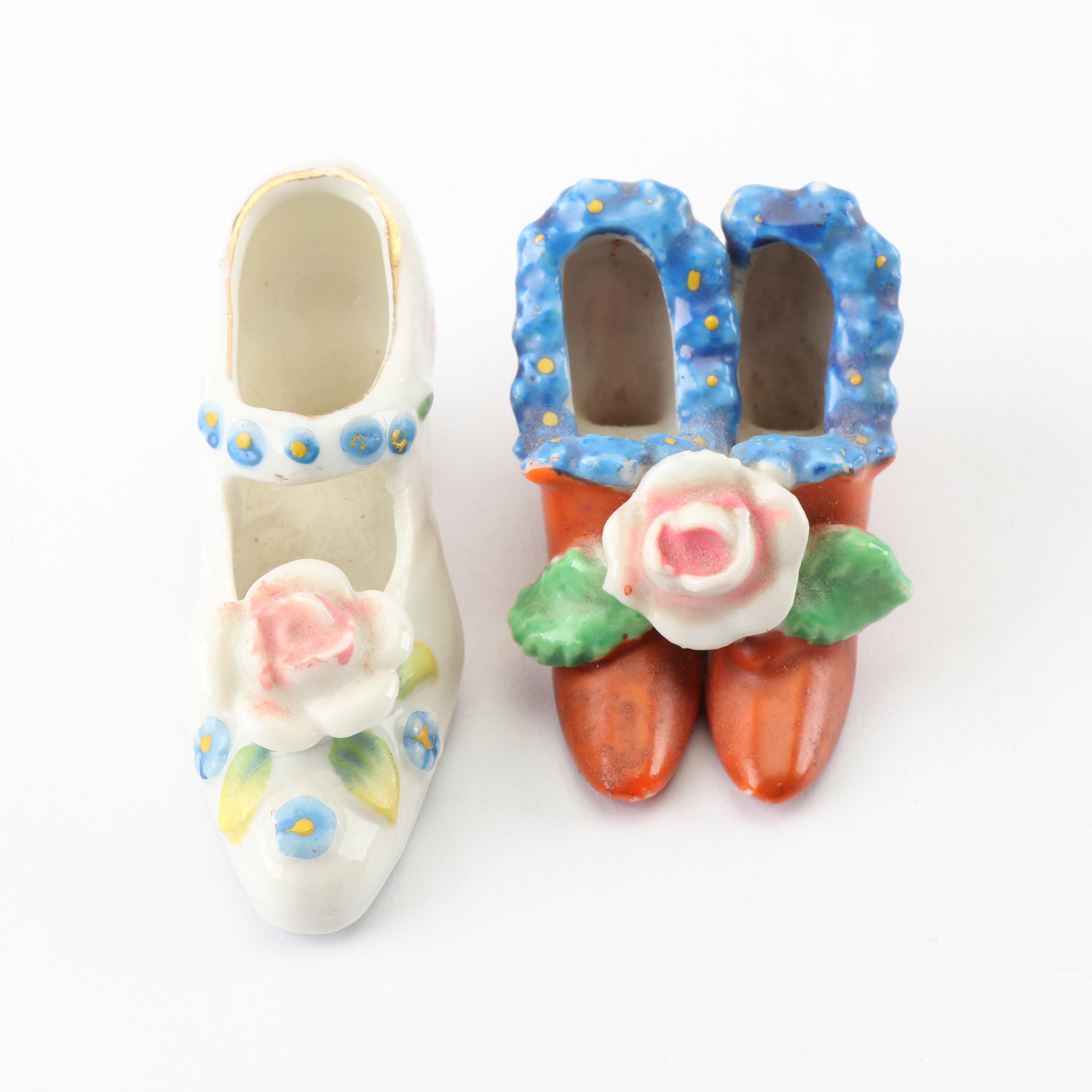 Vintage Decorative Miniature Shoe Figurines