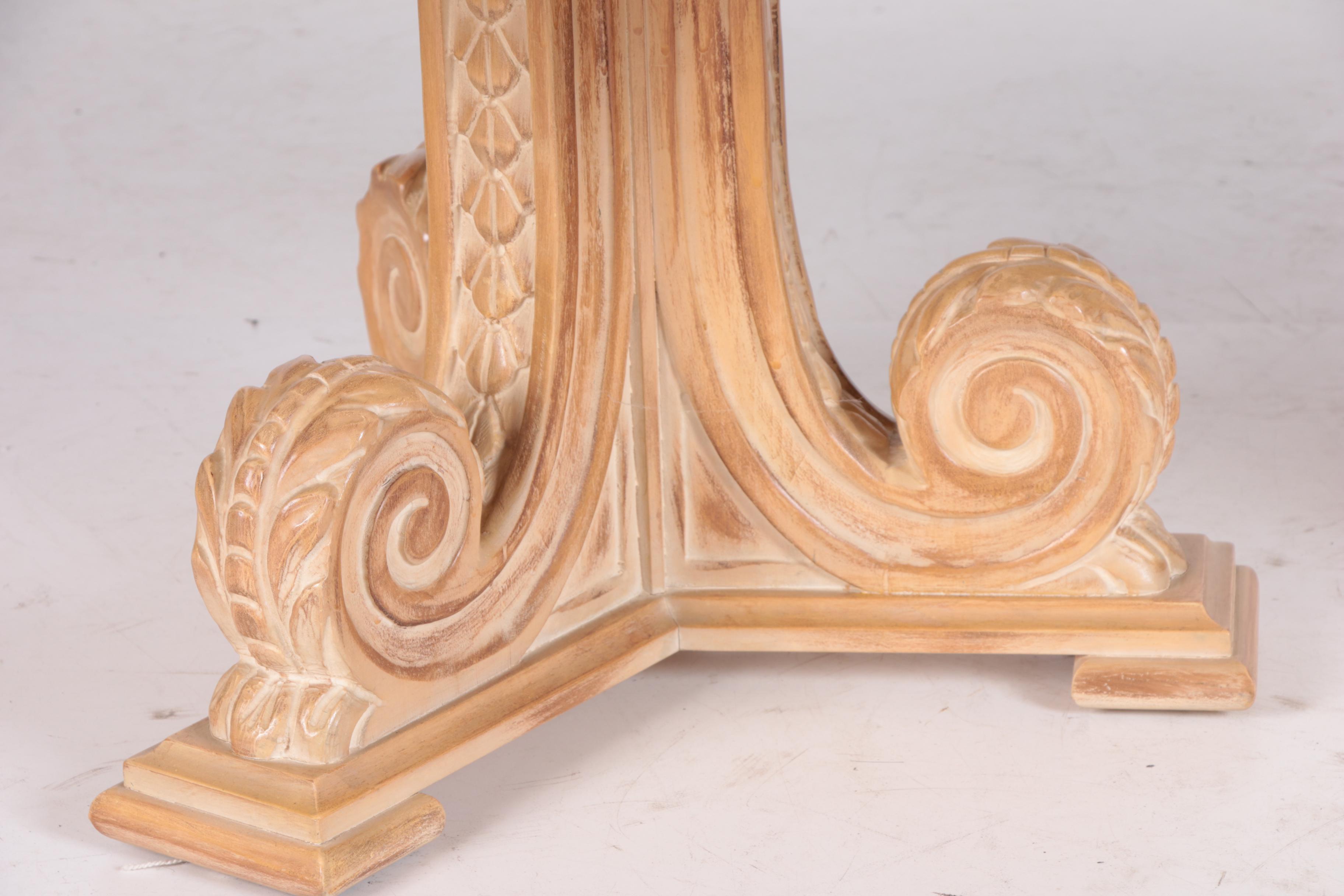 Neoclassical Style Gilded Metal and Painted Wood Coffee Table, 20th Century