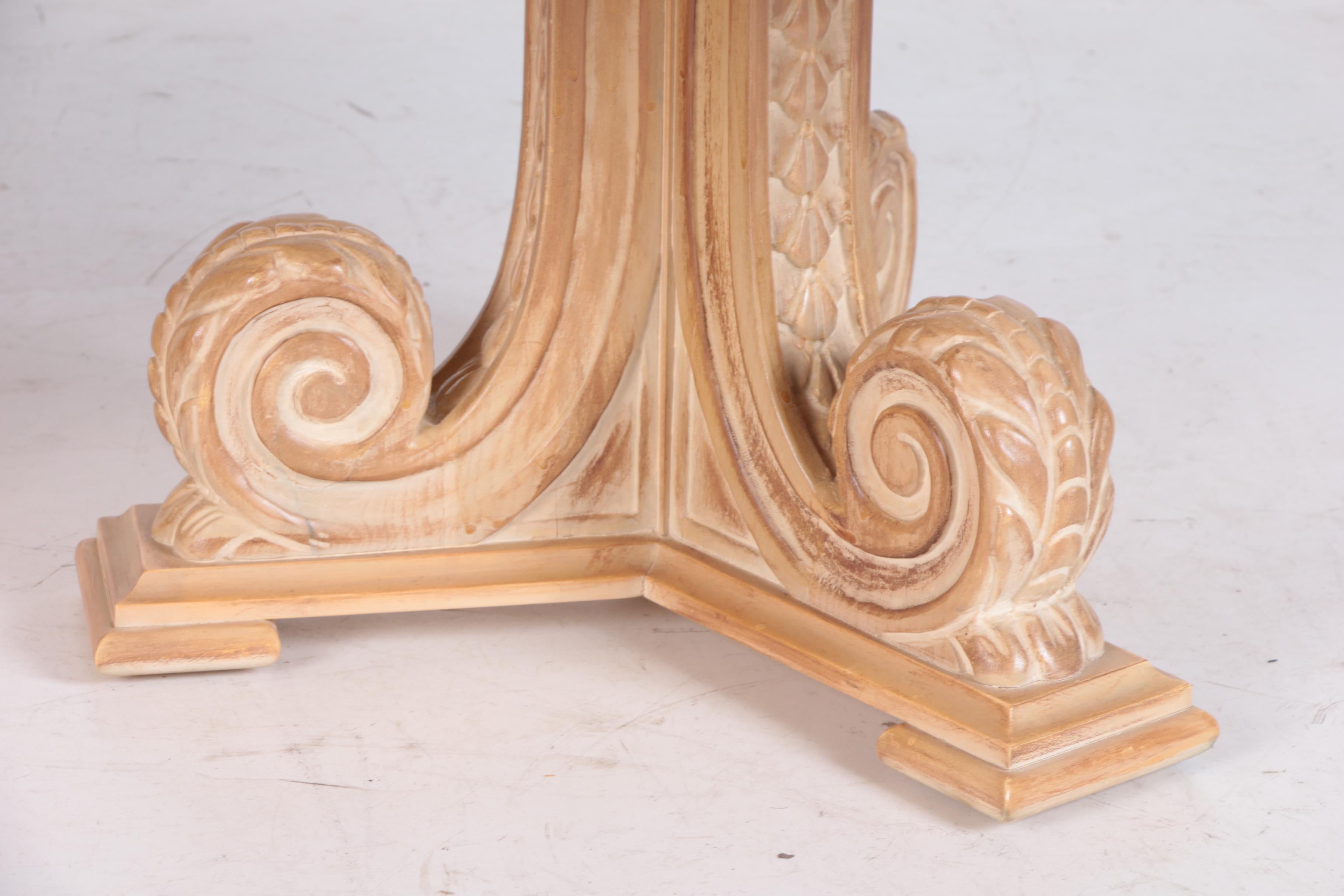 Neoclassical Style Gilded Metal and Painted Wood Coffee Table, 20th Century