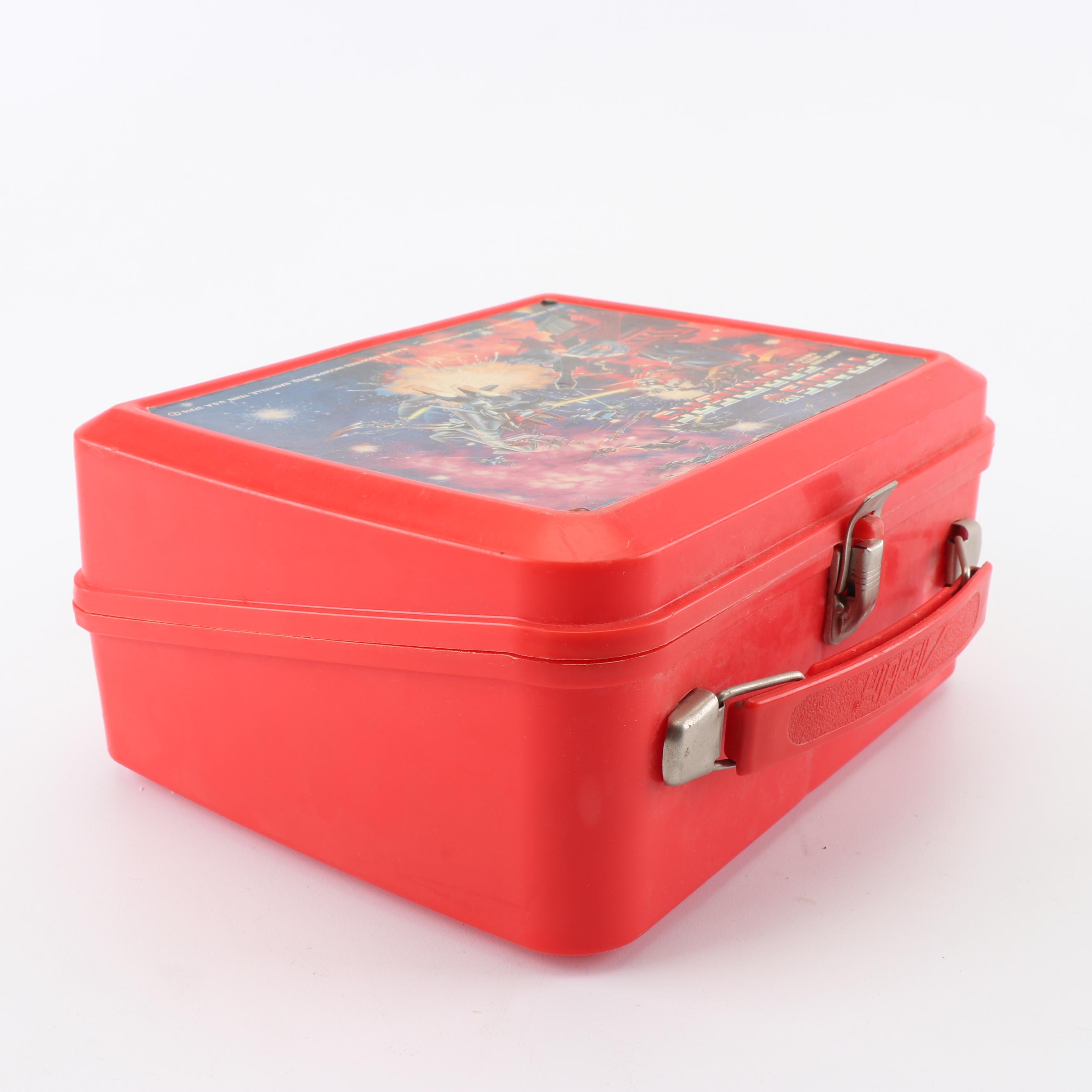 Vintage Transformers Lunchbox, Dinner Tray and Action Figures