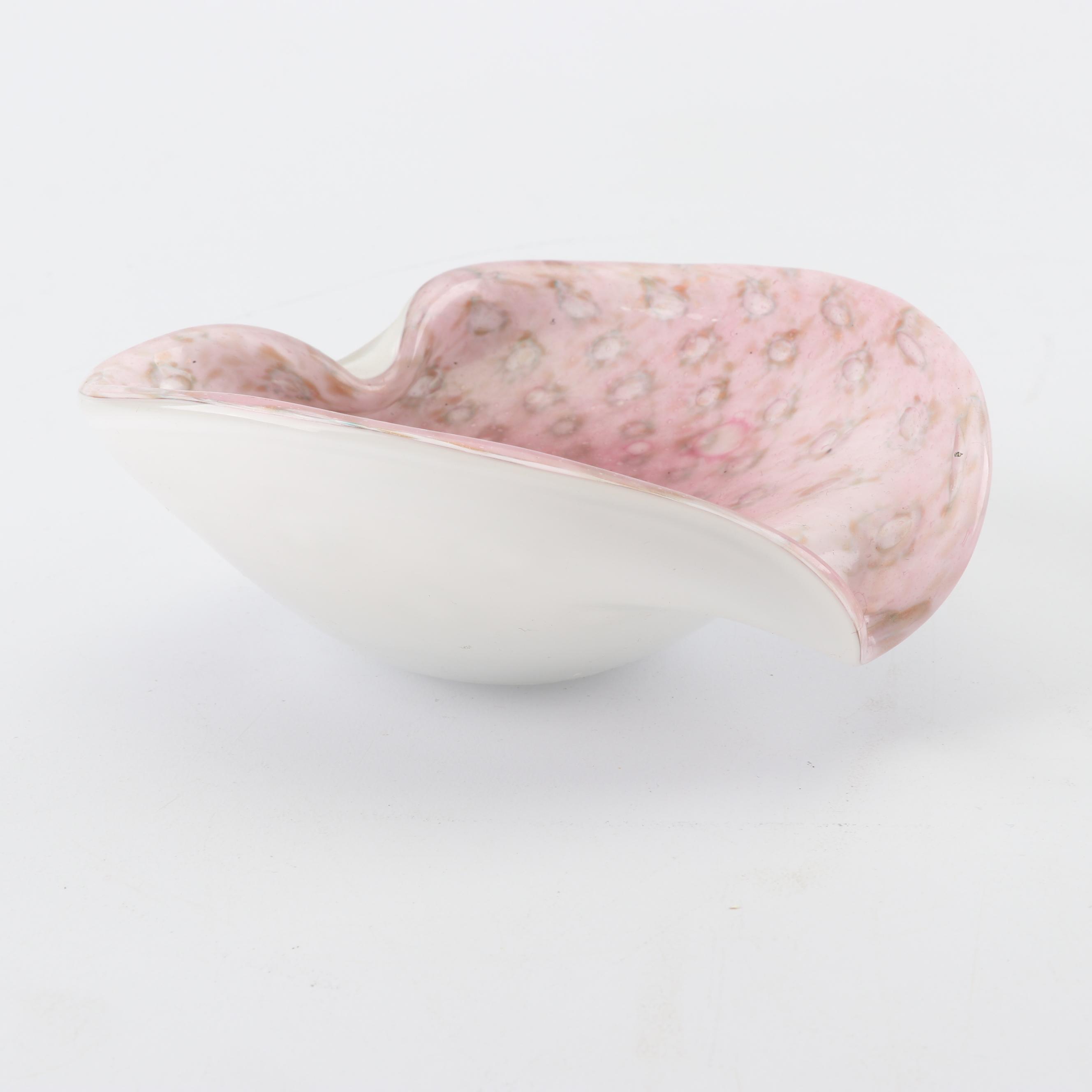 Murano Style Cased Blown Glass Bowls