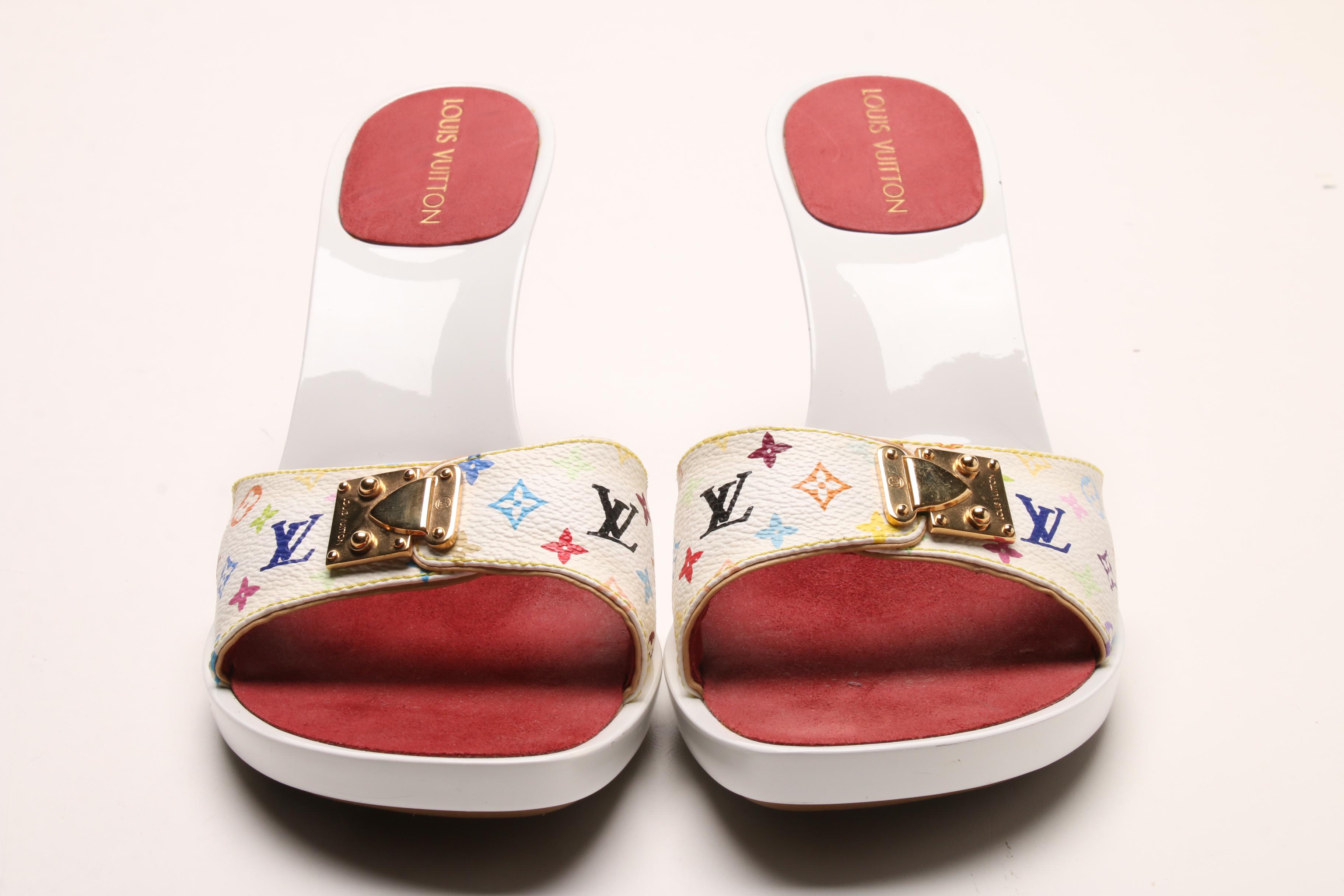 Louis Vuitton Multicolore Monogram Slide Sandals