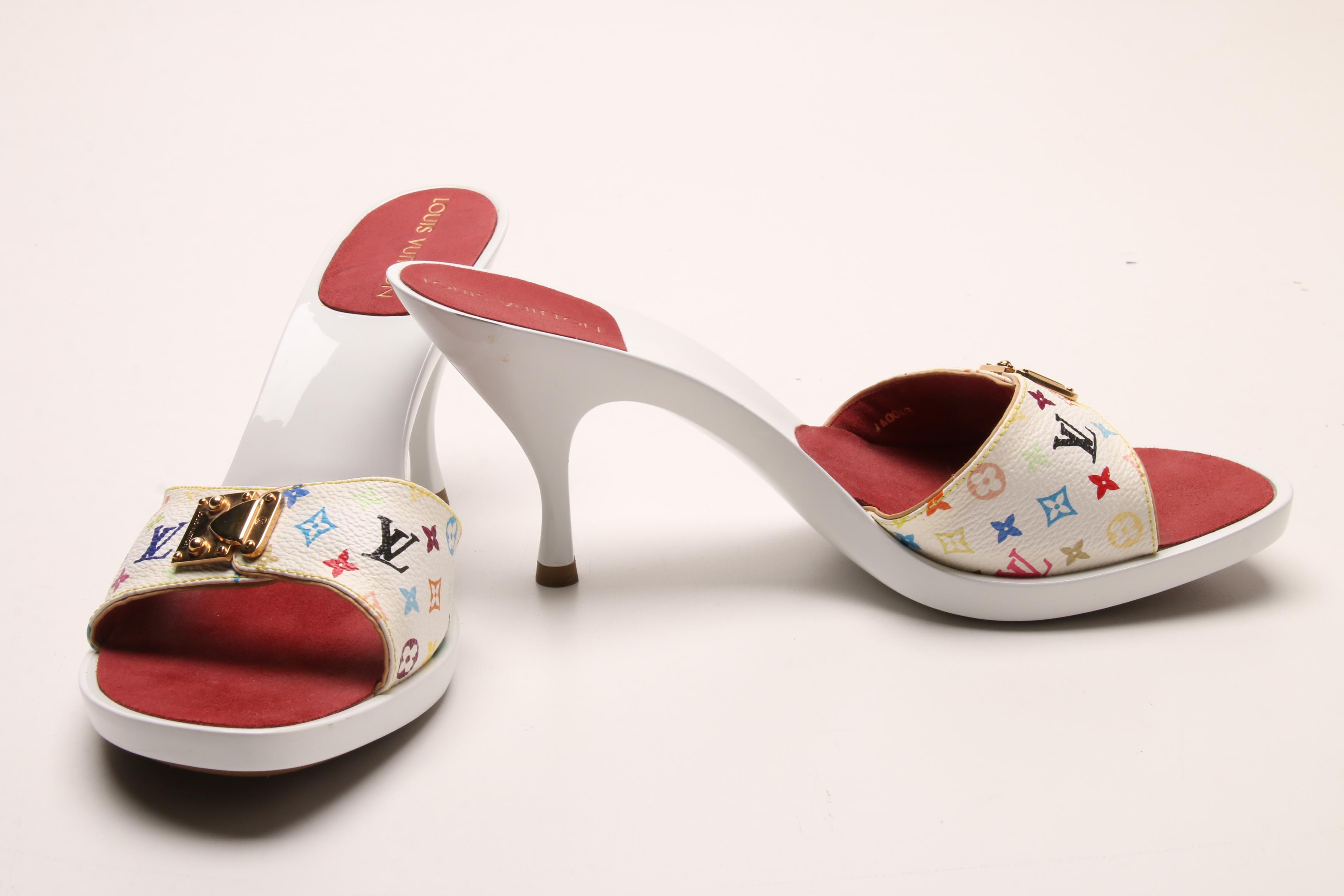 Louis Vuitton Multicolore Monogram Slide Sandals