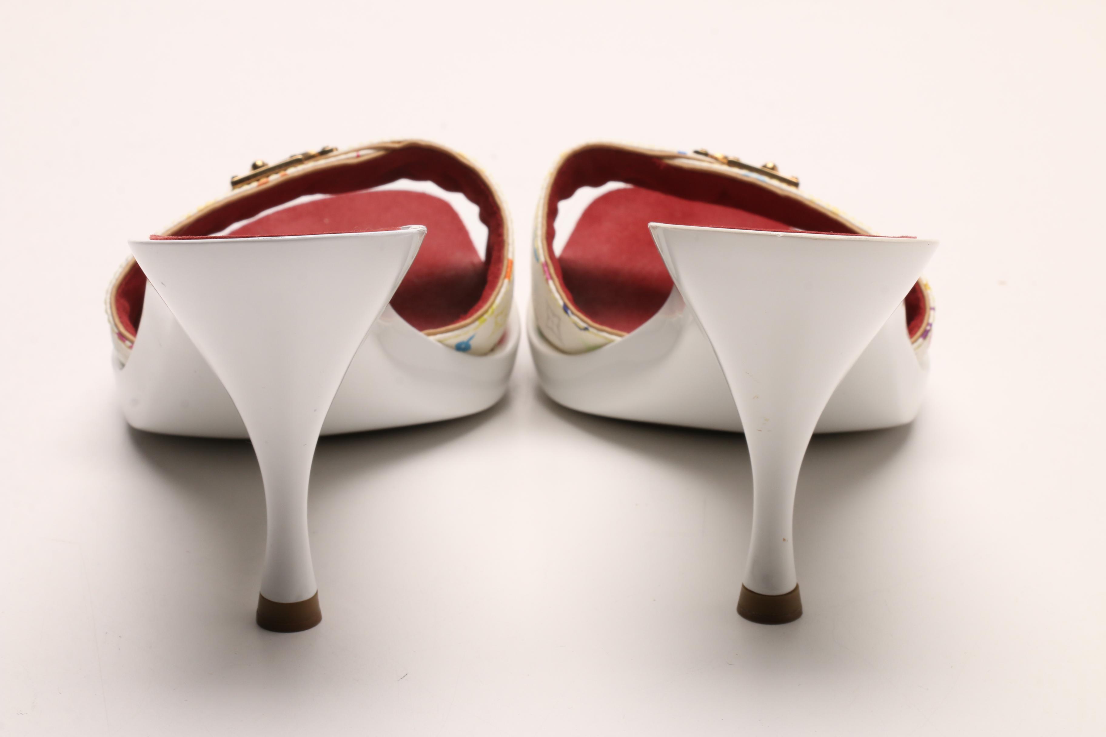 Louis Vuitton Multicolore Monogram Slide Sandals