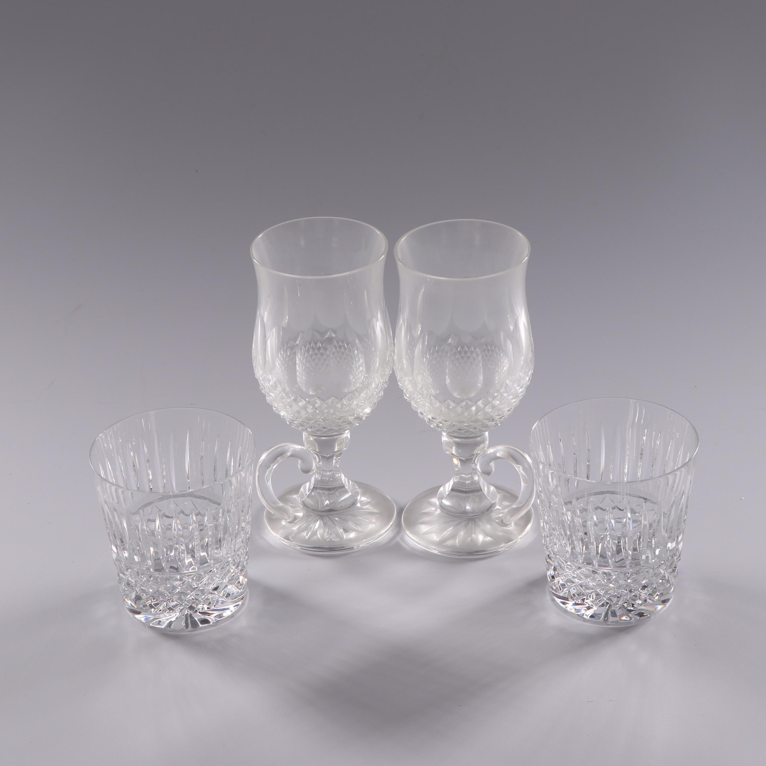 Waterford Crystal "Colleen" Irish Coffee Mugs and "Maeve" Old Fashioned Glasses