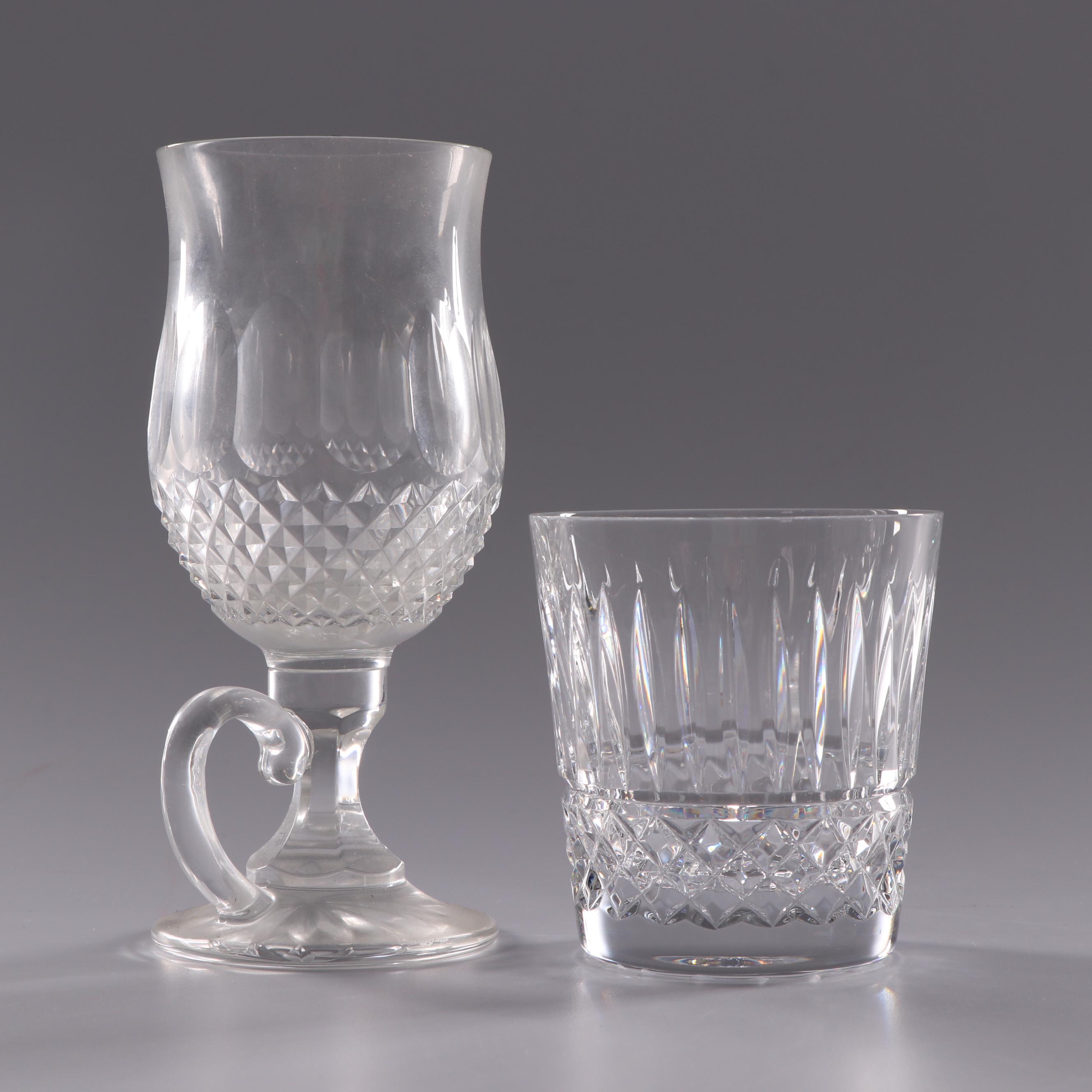 Waterford Crystal "Colleen" Irish Coffee Mugs and "Maeve" Old Fashioned Glasses