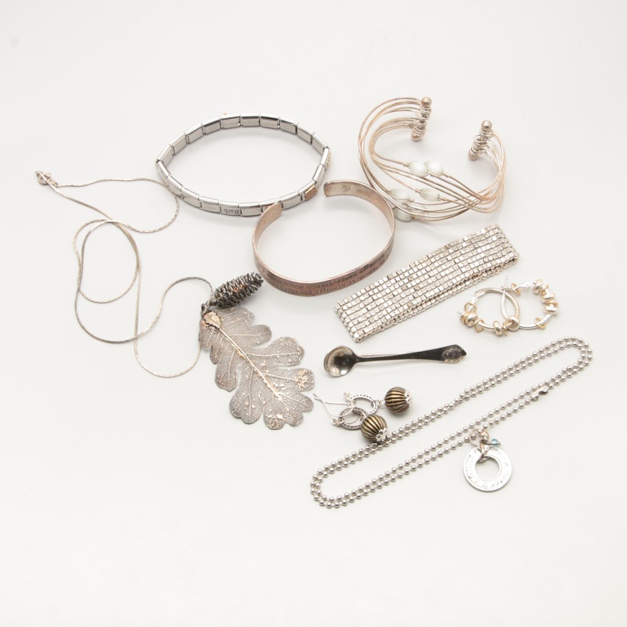 Assortment of Costume Glass and Enamel Jewelry