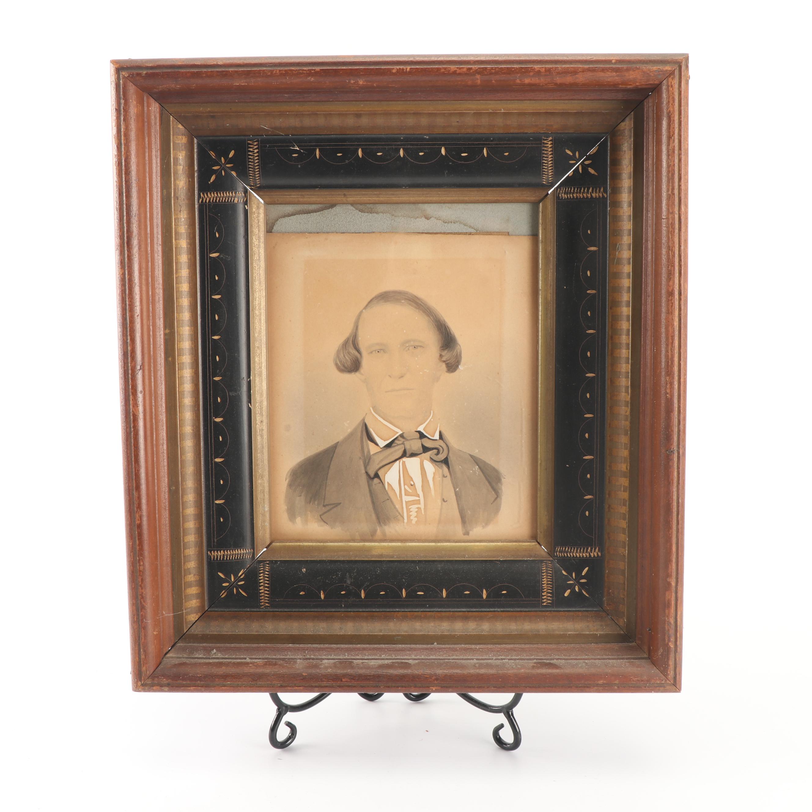 Crayon Portrait Attributed as Portrait of William A. Walles