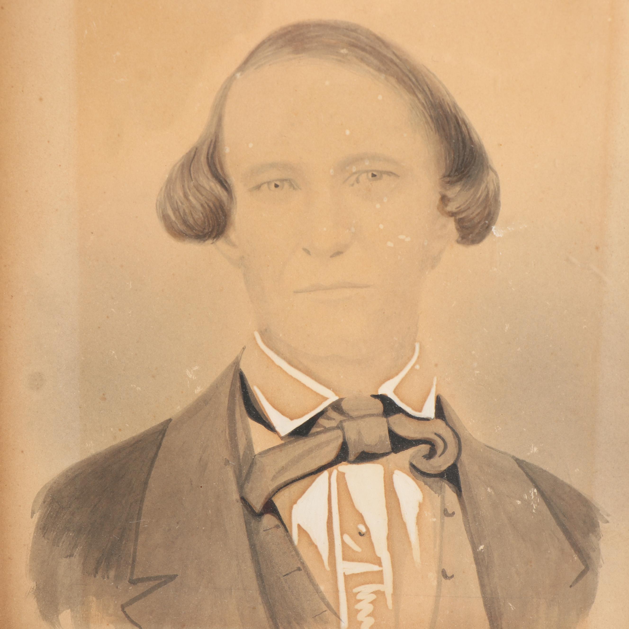 Crayon Portrait Attributed as Portrait of William A. Walles