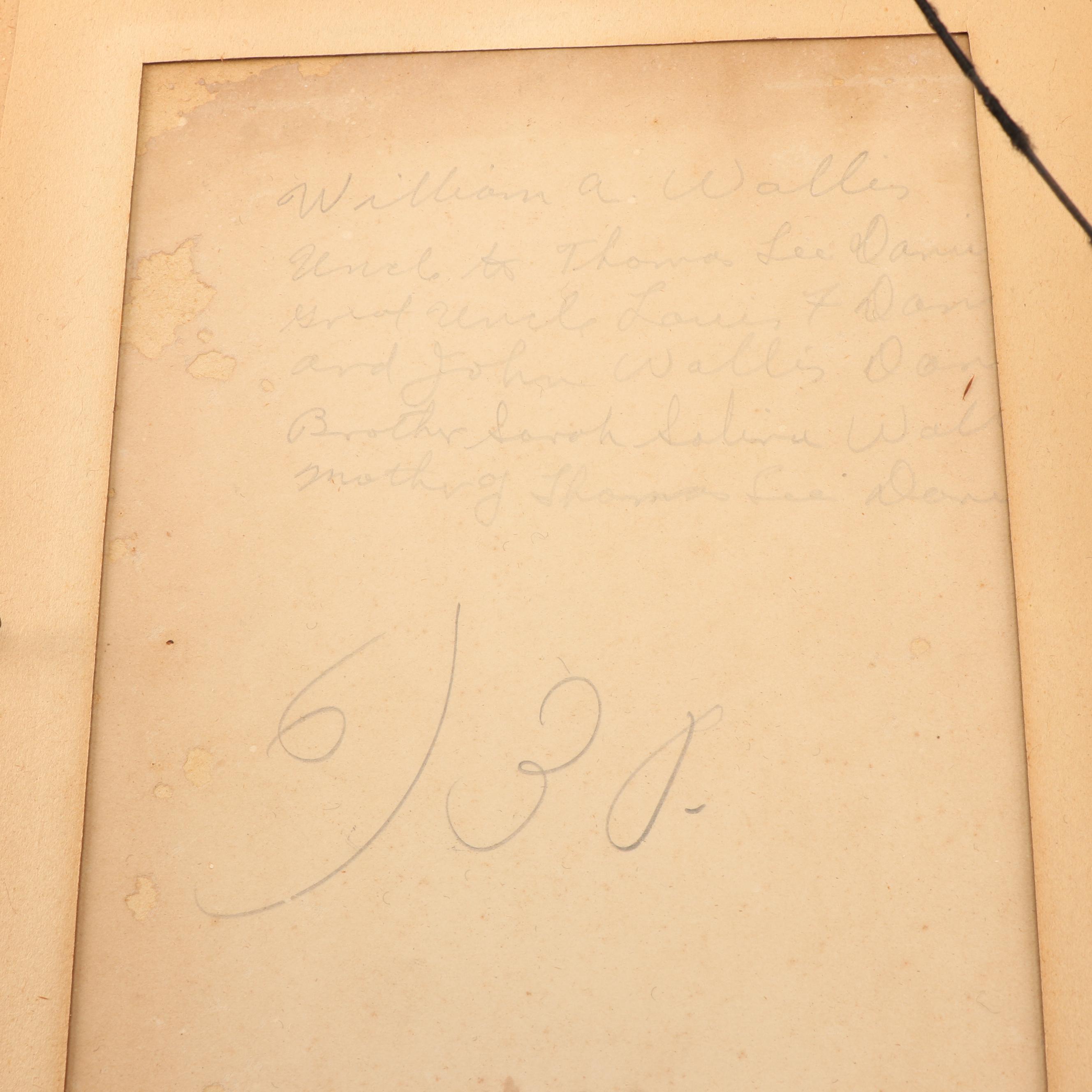 Crayon Portrait Attributed as Portrait of William A. Walles