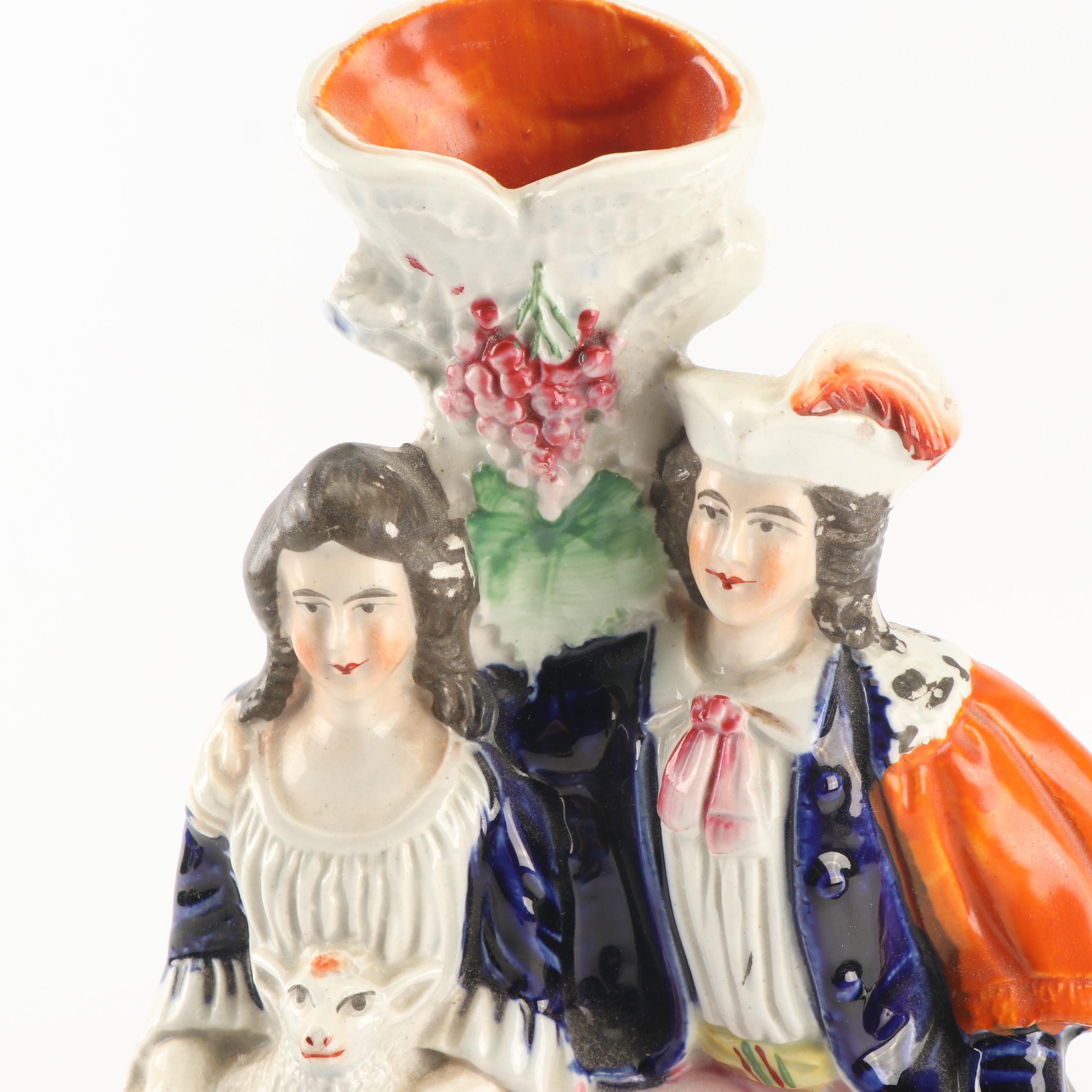 Staffordshire Figural Spill Vase