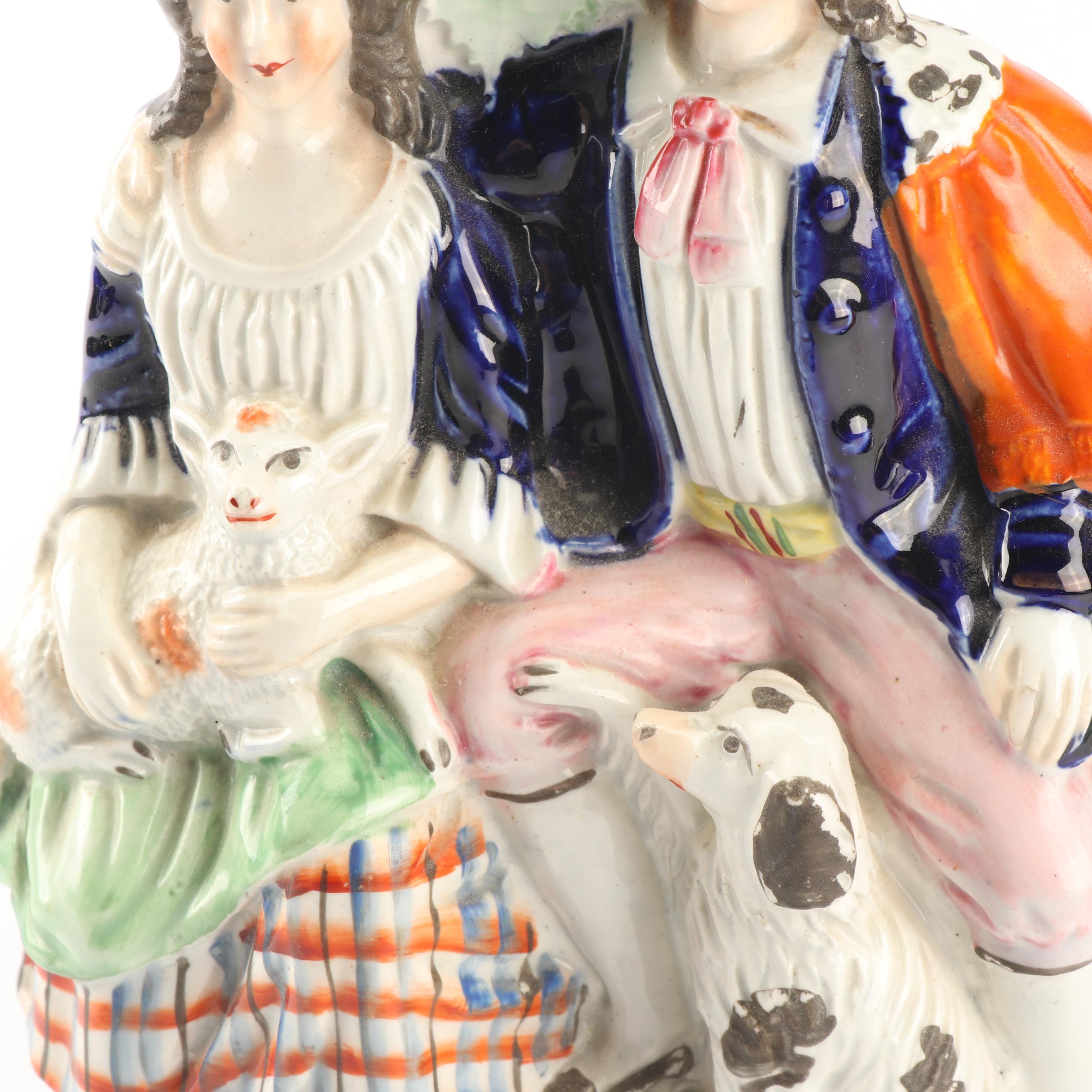 Staffordshire Figural Spill Vase