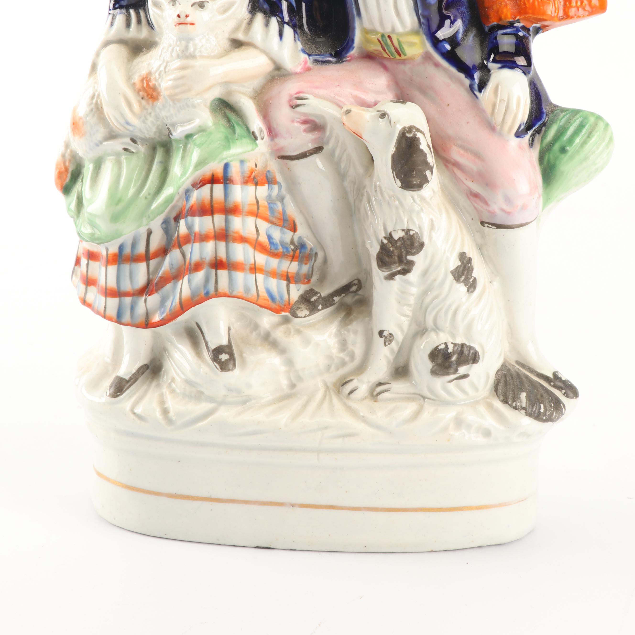 Staffordshire Figural Spill Vase