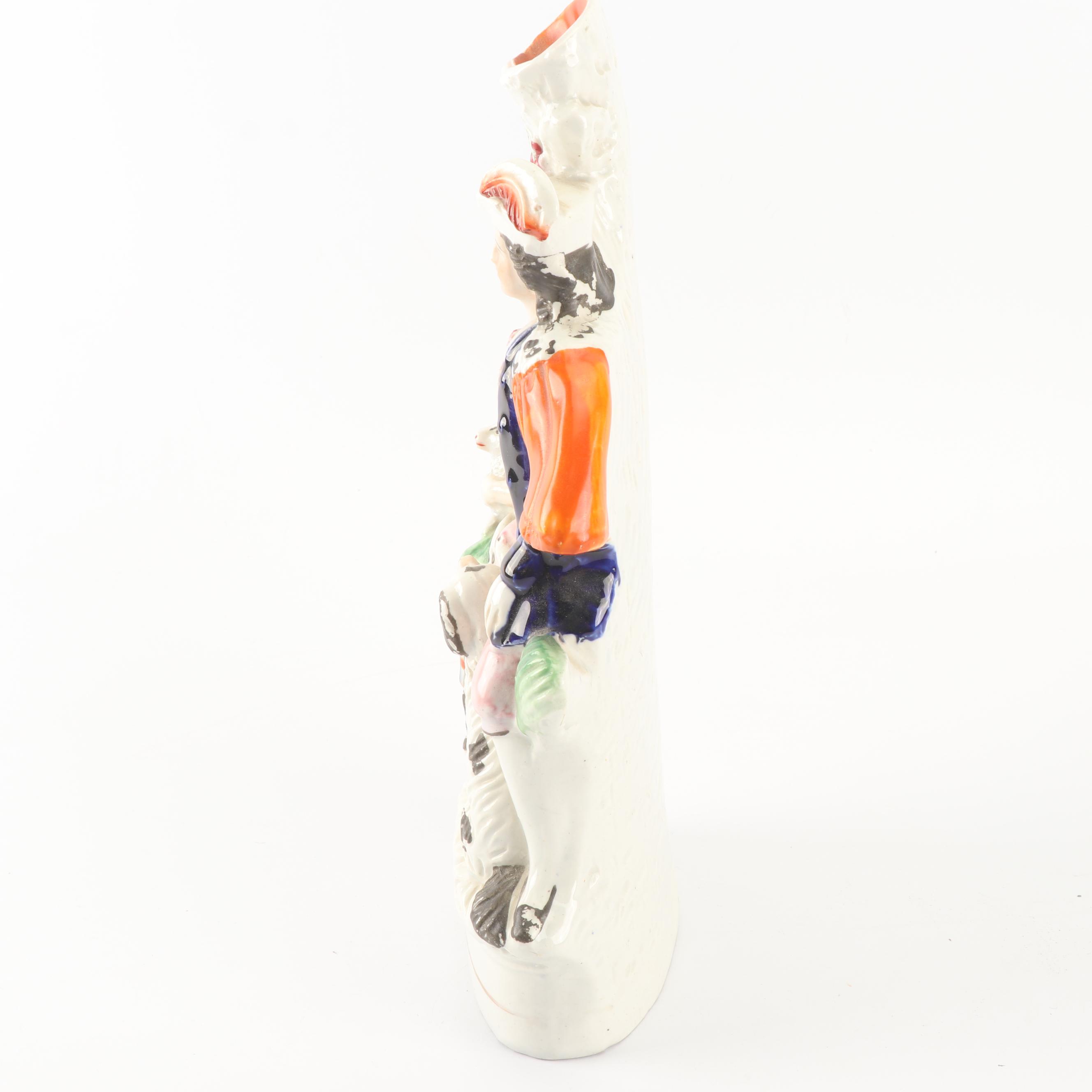 Staffordshire Figural Spill Vase