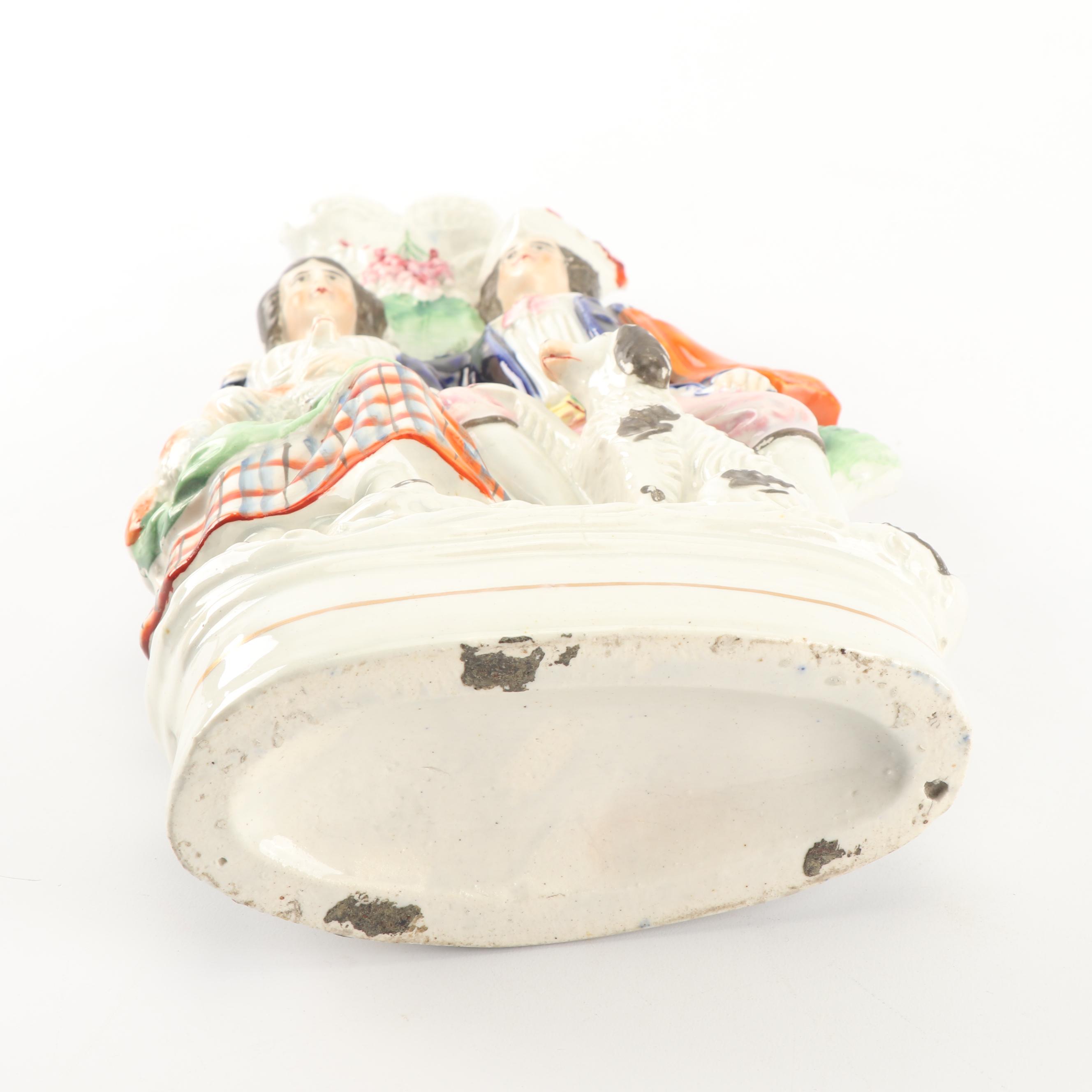 Staffordshire Figural Spill Vase