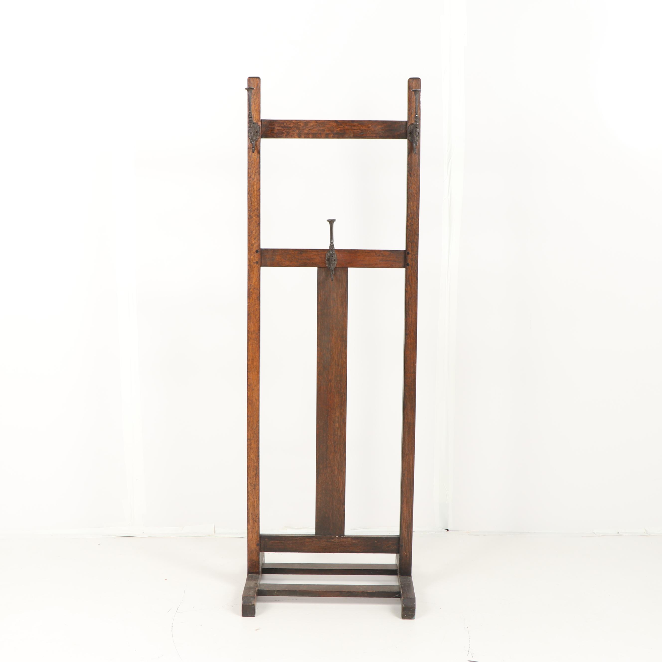 Oak Coat Rack, Early 20th Century