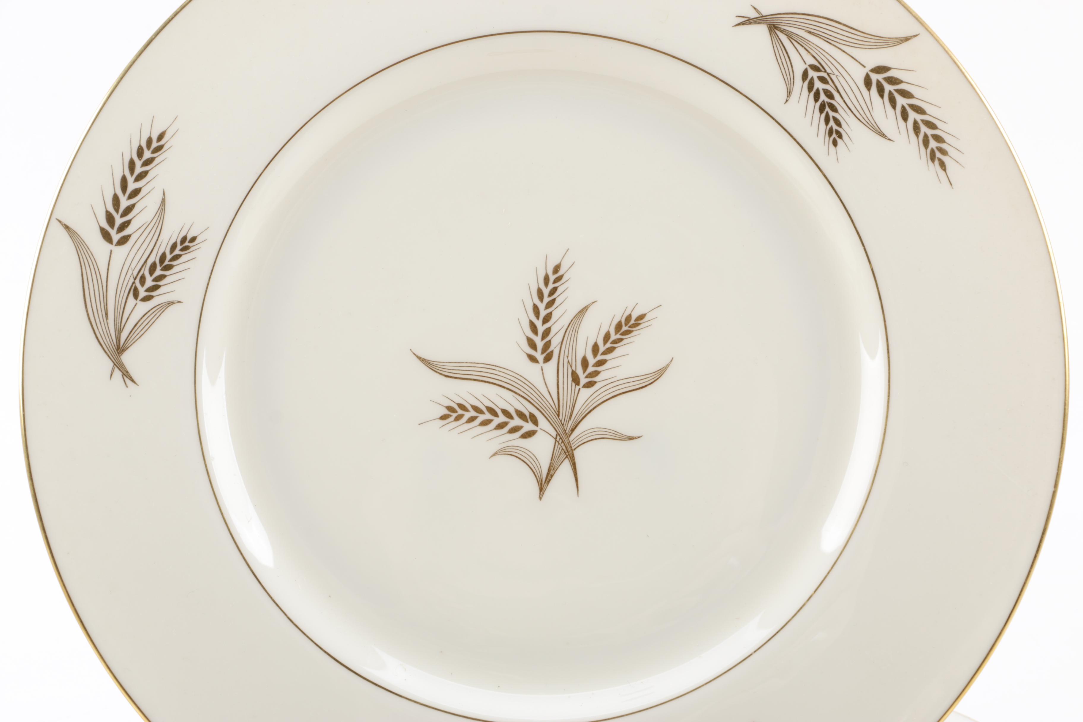 Mid to Late 20th Century Lenox "Harvest" Porcelain Dinnerware Service for Eight