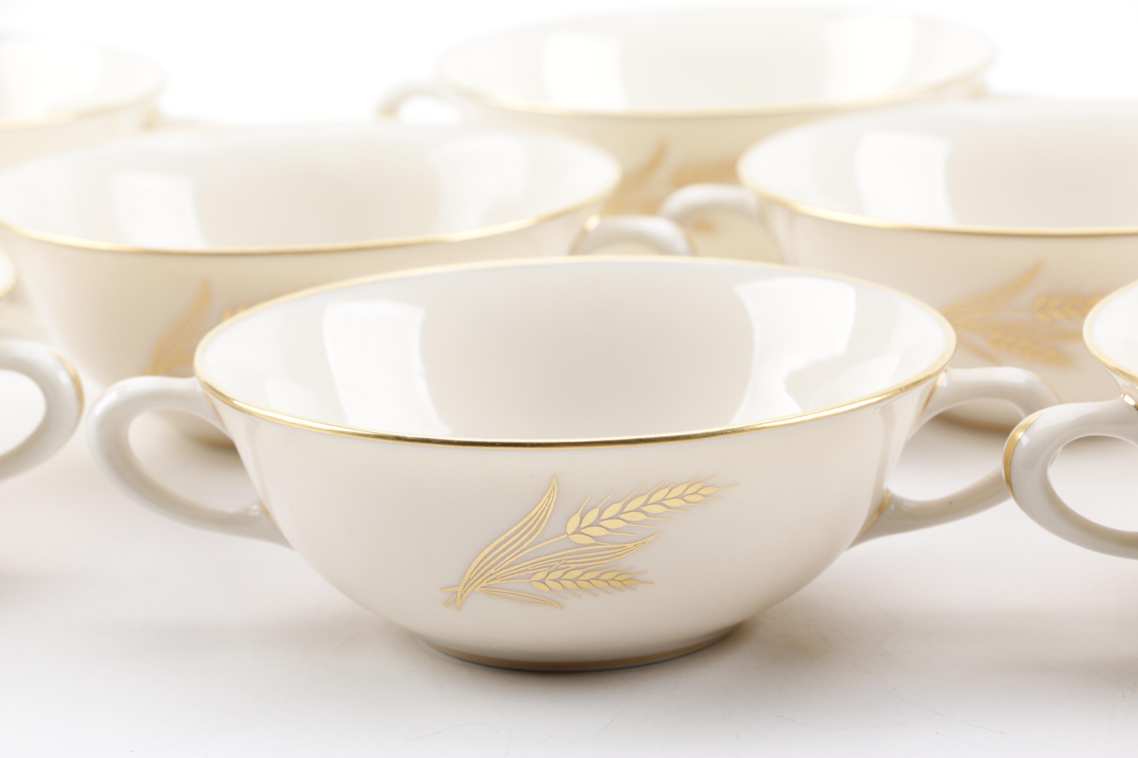 Mid to Late 20th Century Lenox "Harvest" Porcelain Dinnerware Service for Eight