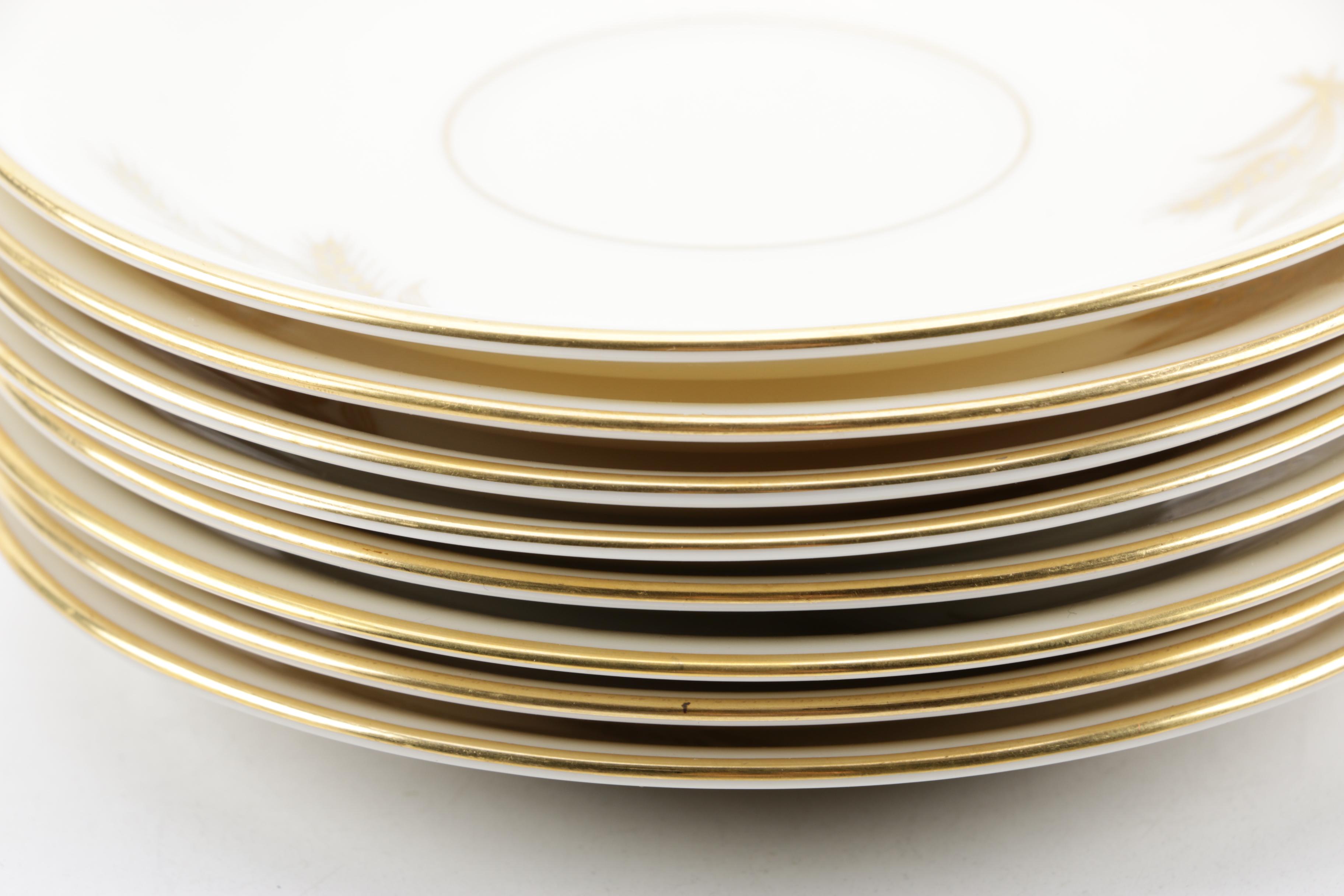 Mid to Late 20th Century Lenox "Harvest" Porcelain Dinnerware Service for Eight