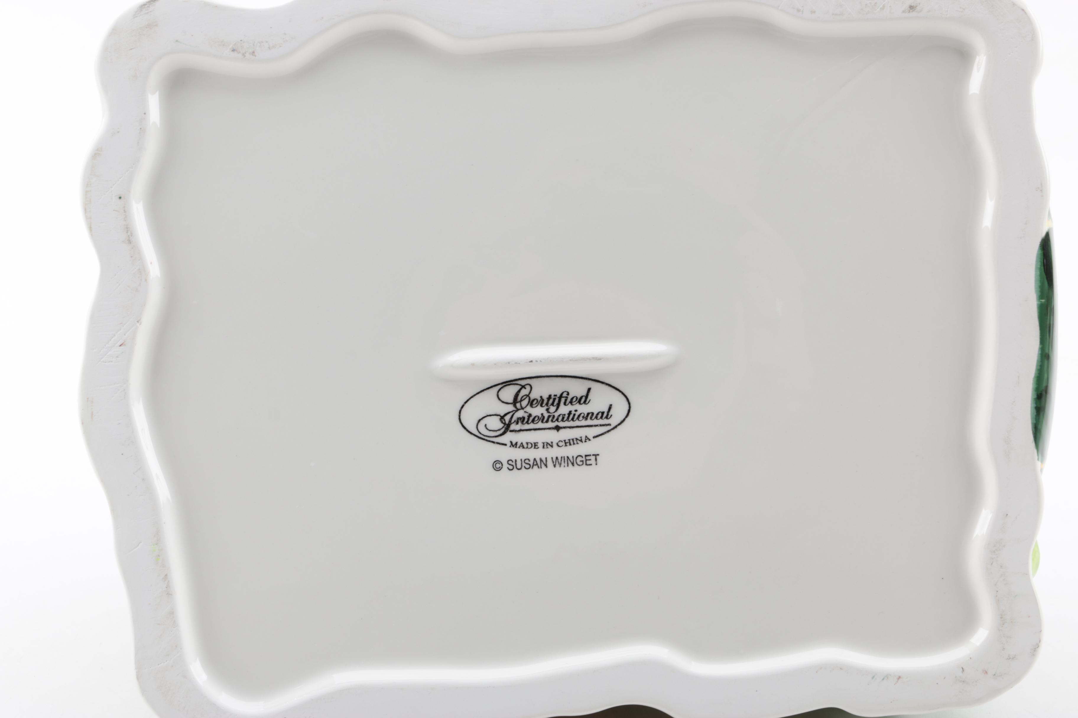 Susan Winget "Holiday Lodge" Ceramic Cookie Jar