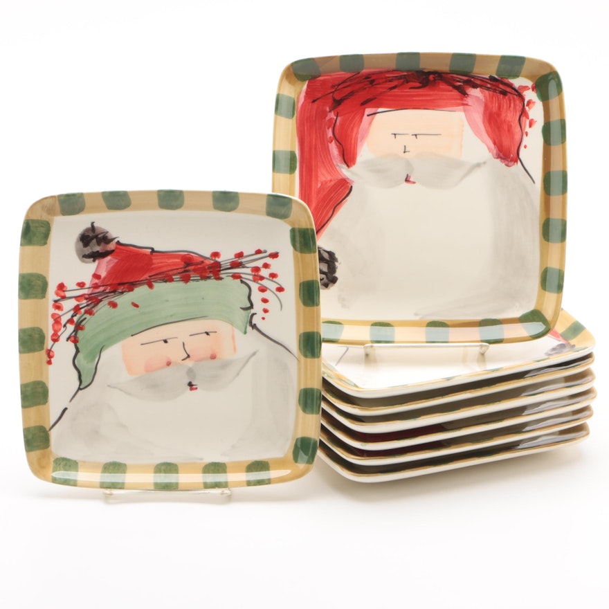 Vietri "Old St. Nick" Earthenware Square Plates