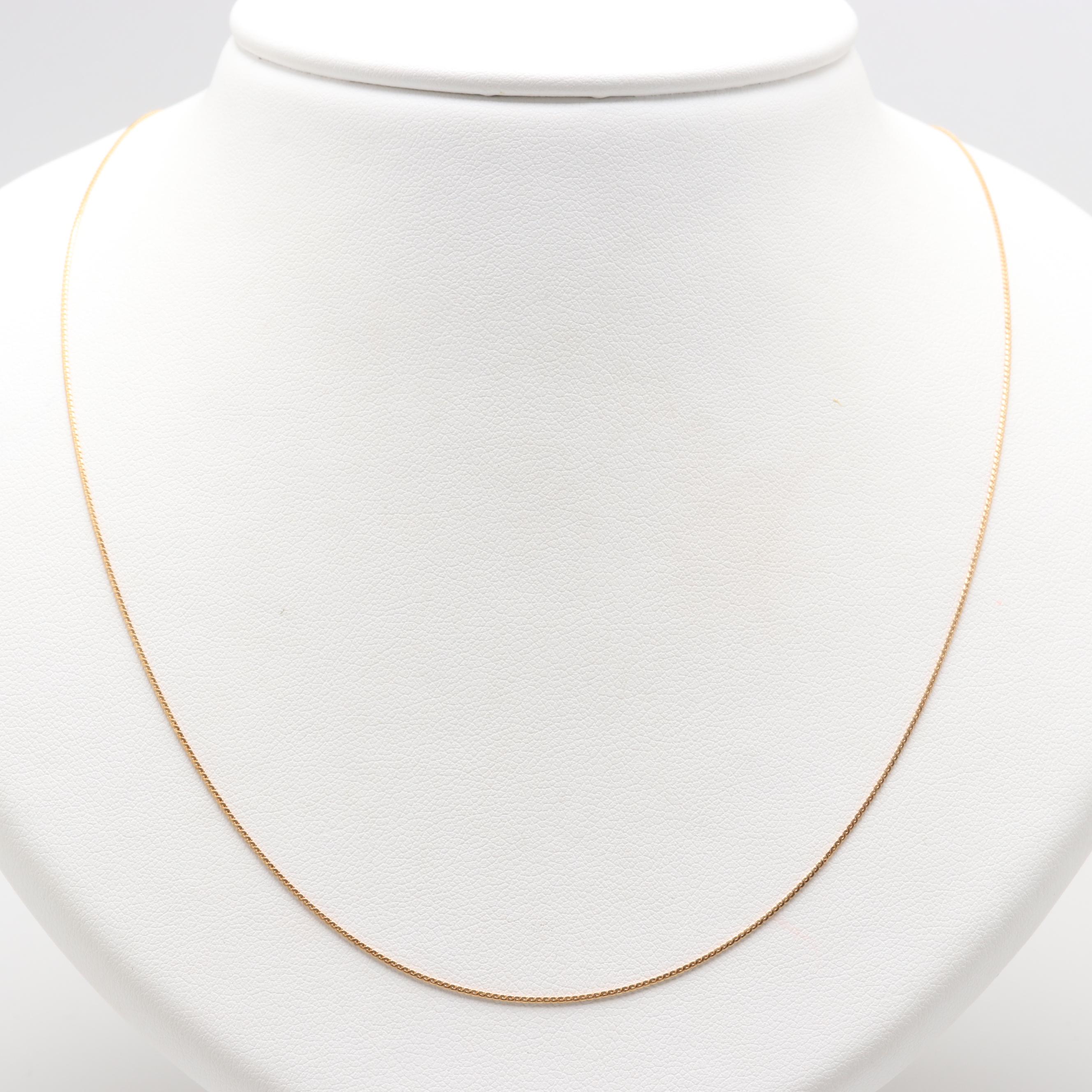 18K Yellow Gold Serpentine Chain Necklace