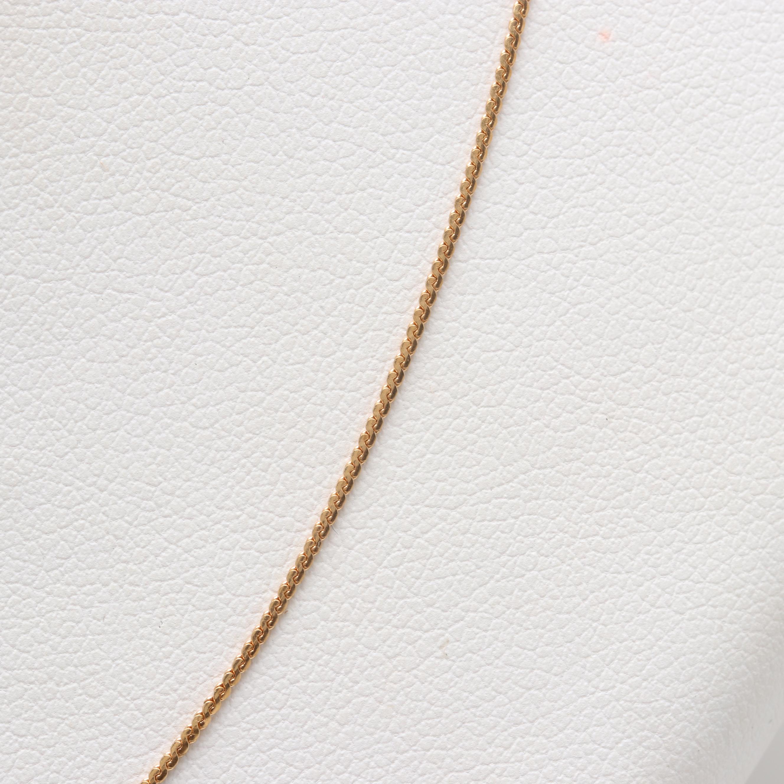 18K Yellow Gold Serpentine Chain Necklace