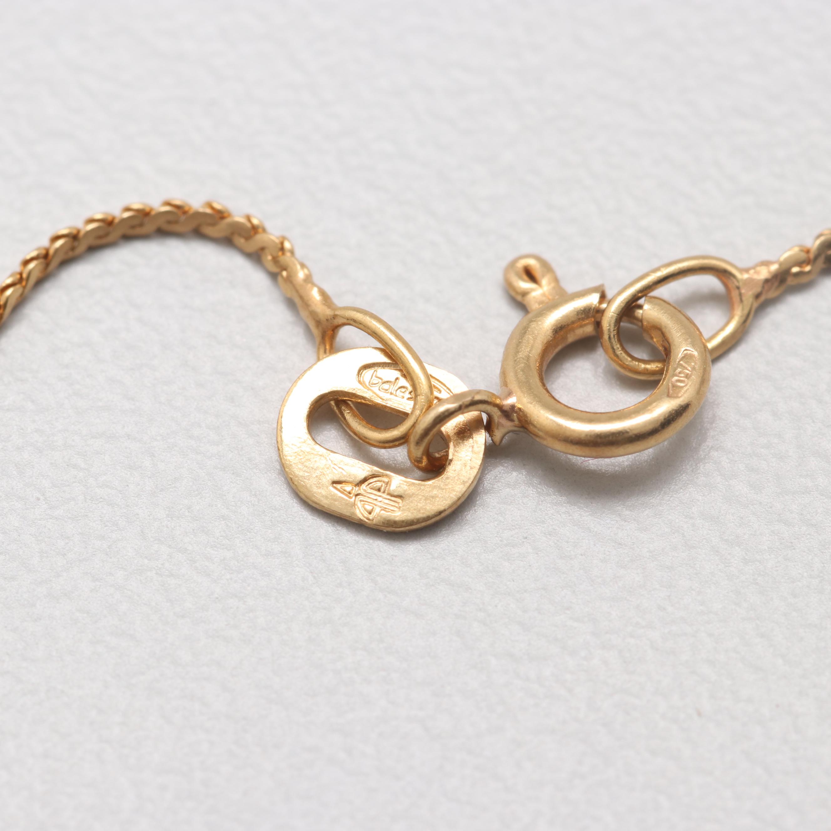 18K Yellow Gold Serpentine Chain Necklace