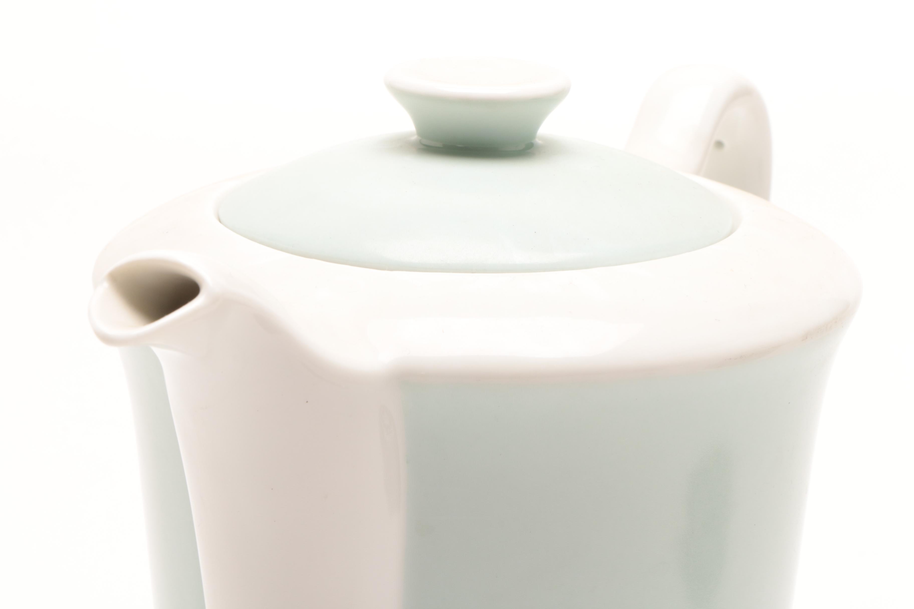 French Limoges  Blue and White Porcelain Tea Set