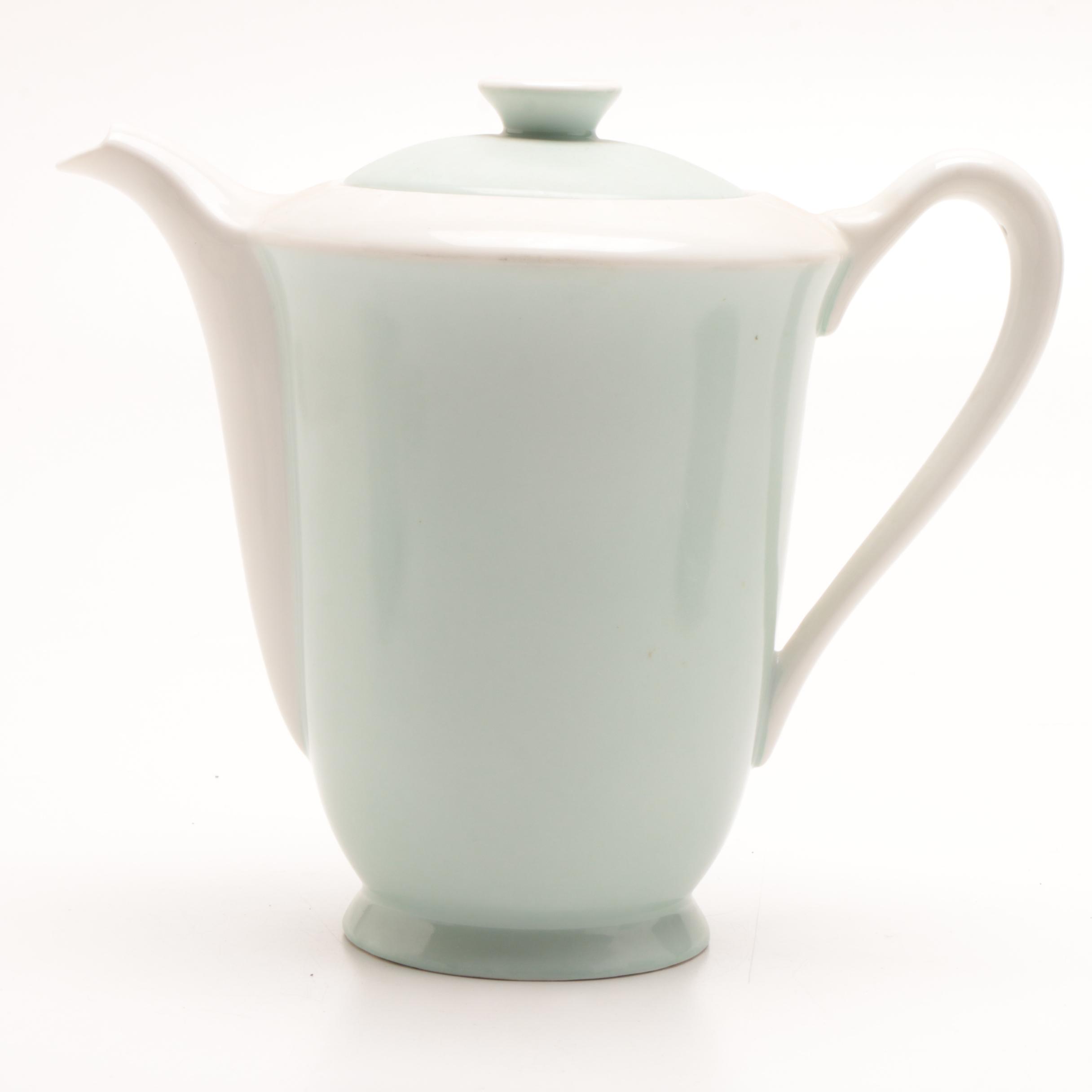 French Limoges  Blue and White Porcelain Tea Set