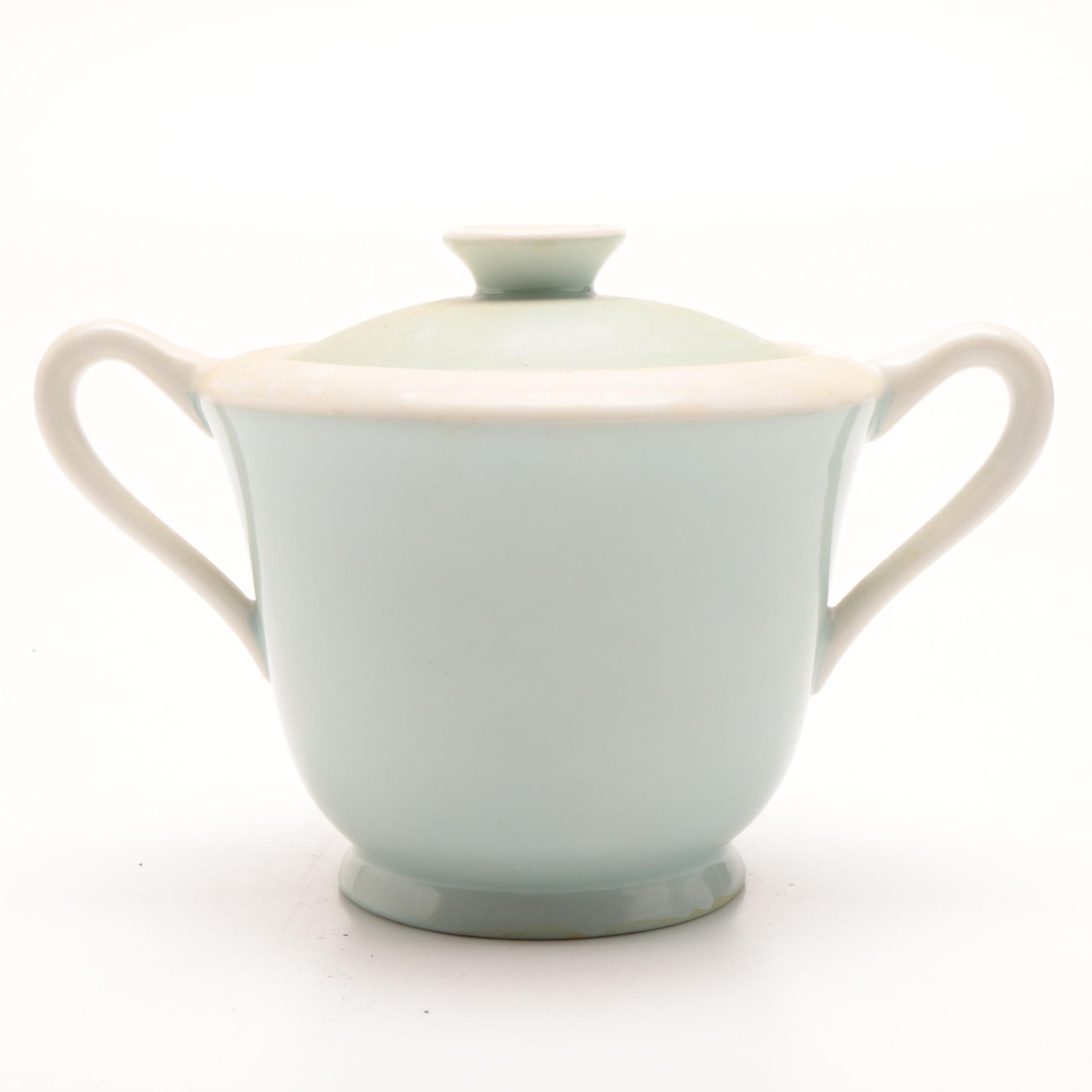 French Limoges  Blue and White Porcelain Tea Set