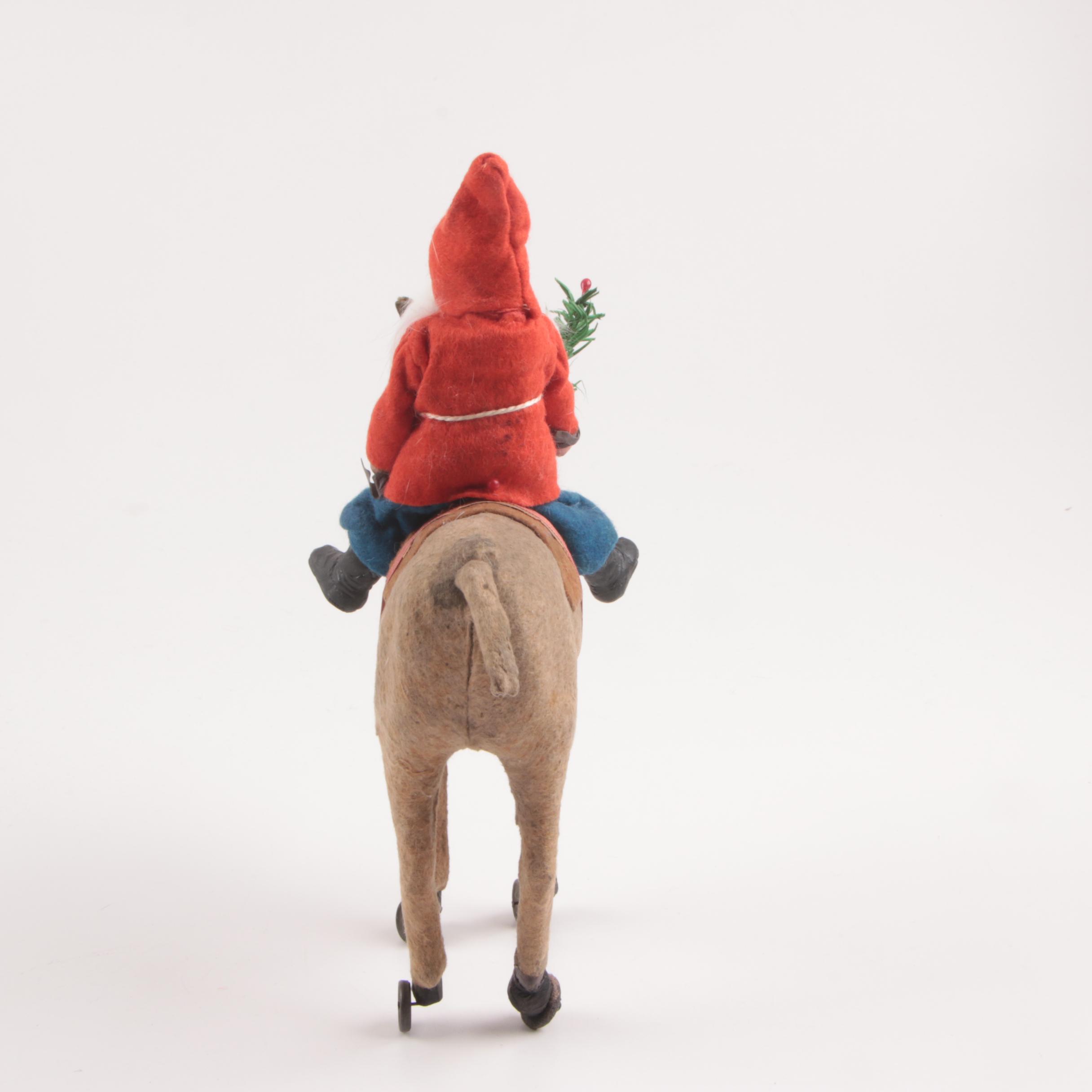 Antique German Belsnickle and Donkey Candy Container