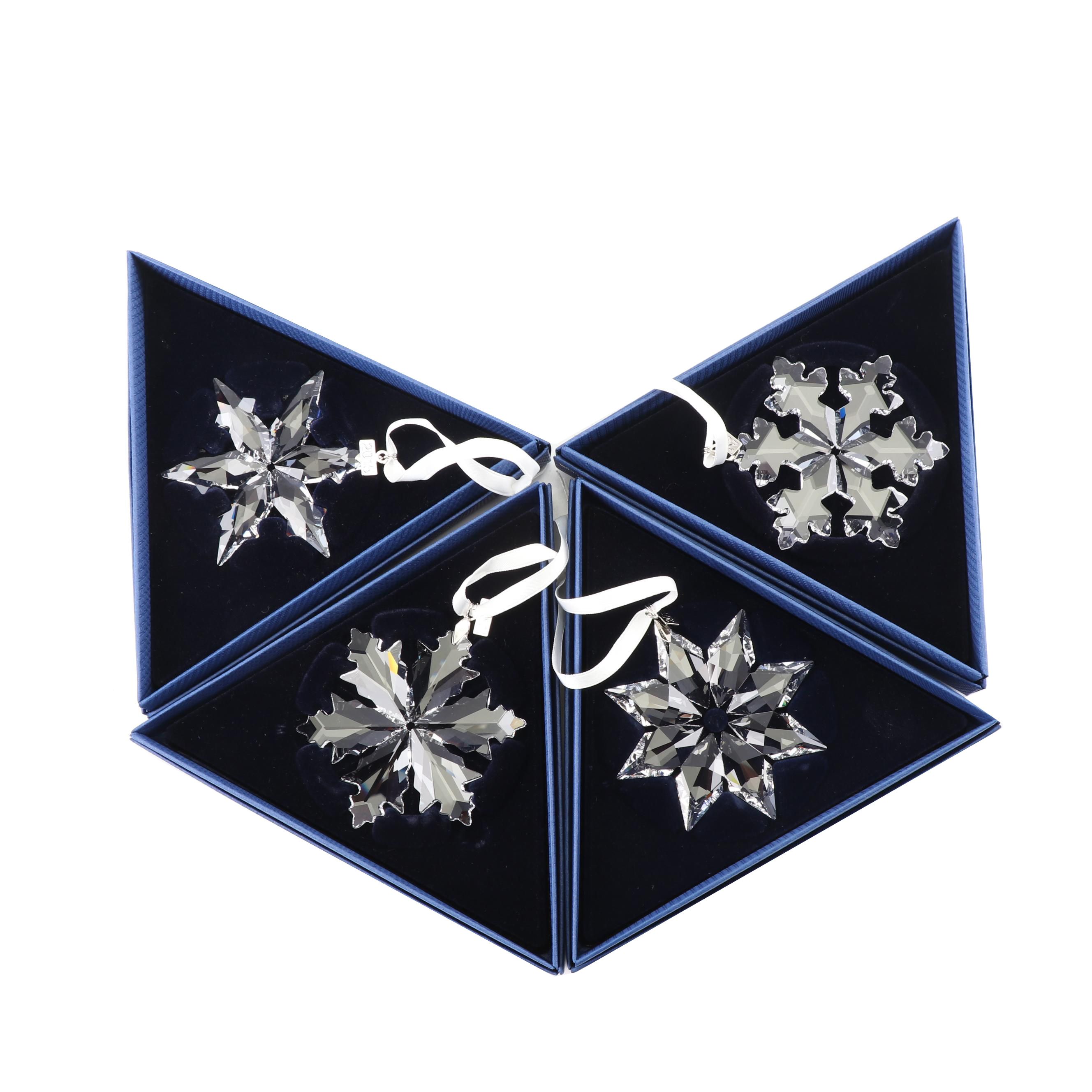 Swarovski Crystal Snowflake Christmas Ornaments, 2013-2016