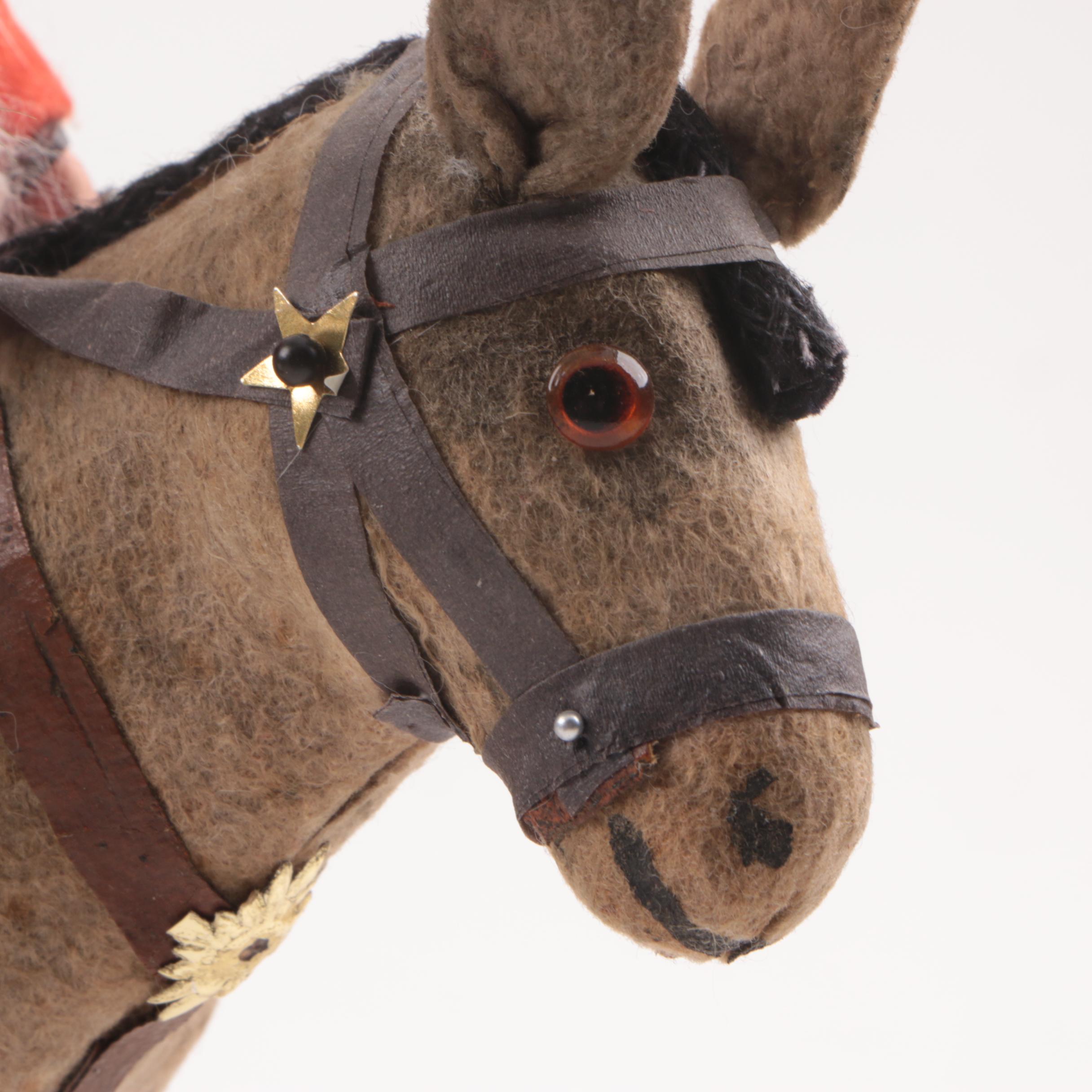 Antique German Belsnickle and Donkey Candy Container