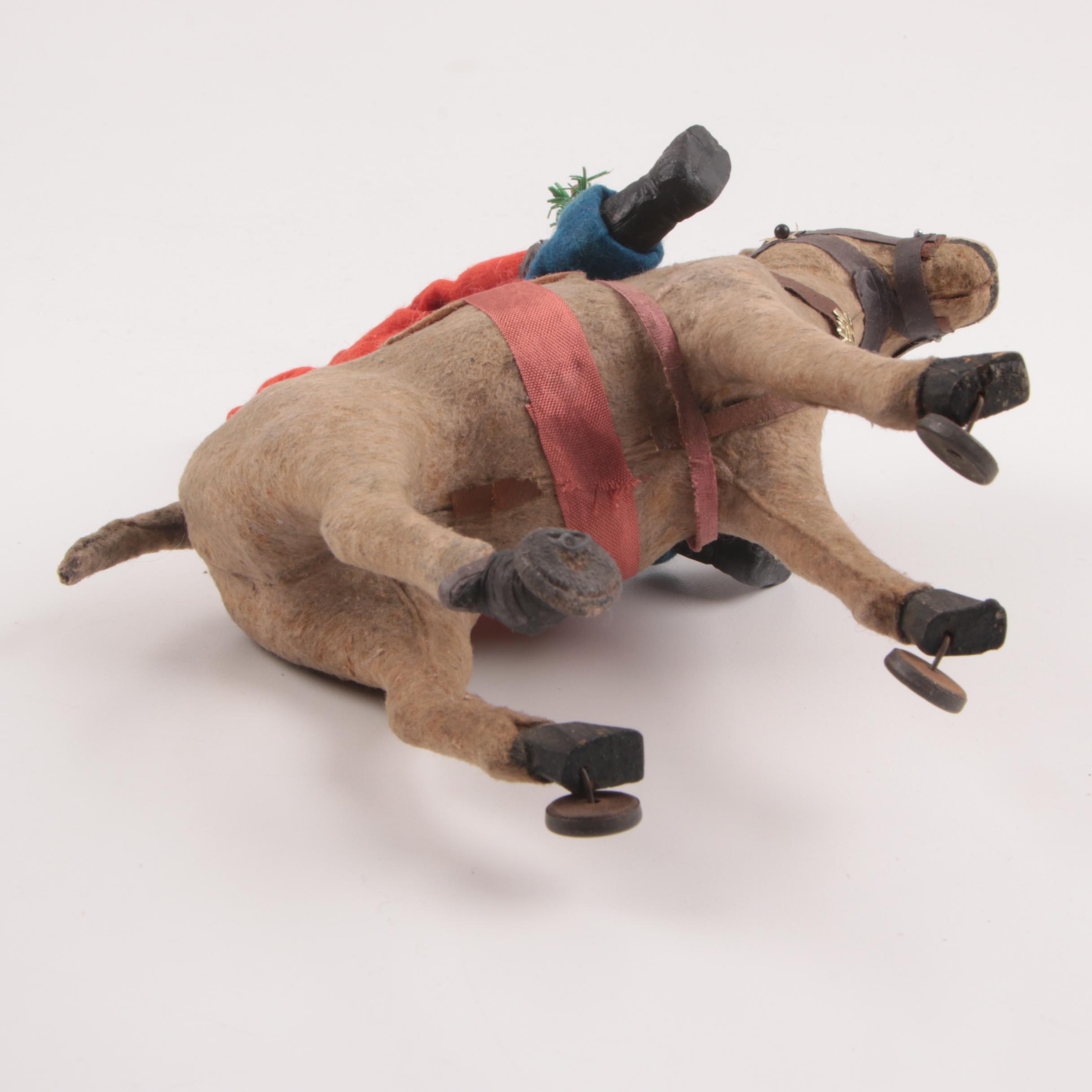 Antique German Belsnickle and Donkey Candy Container