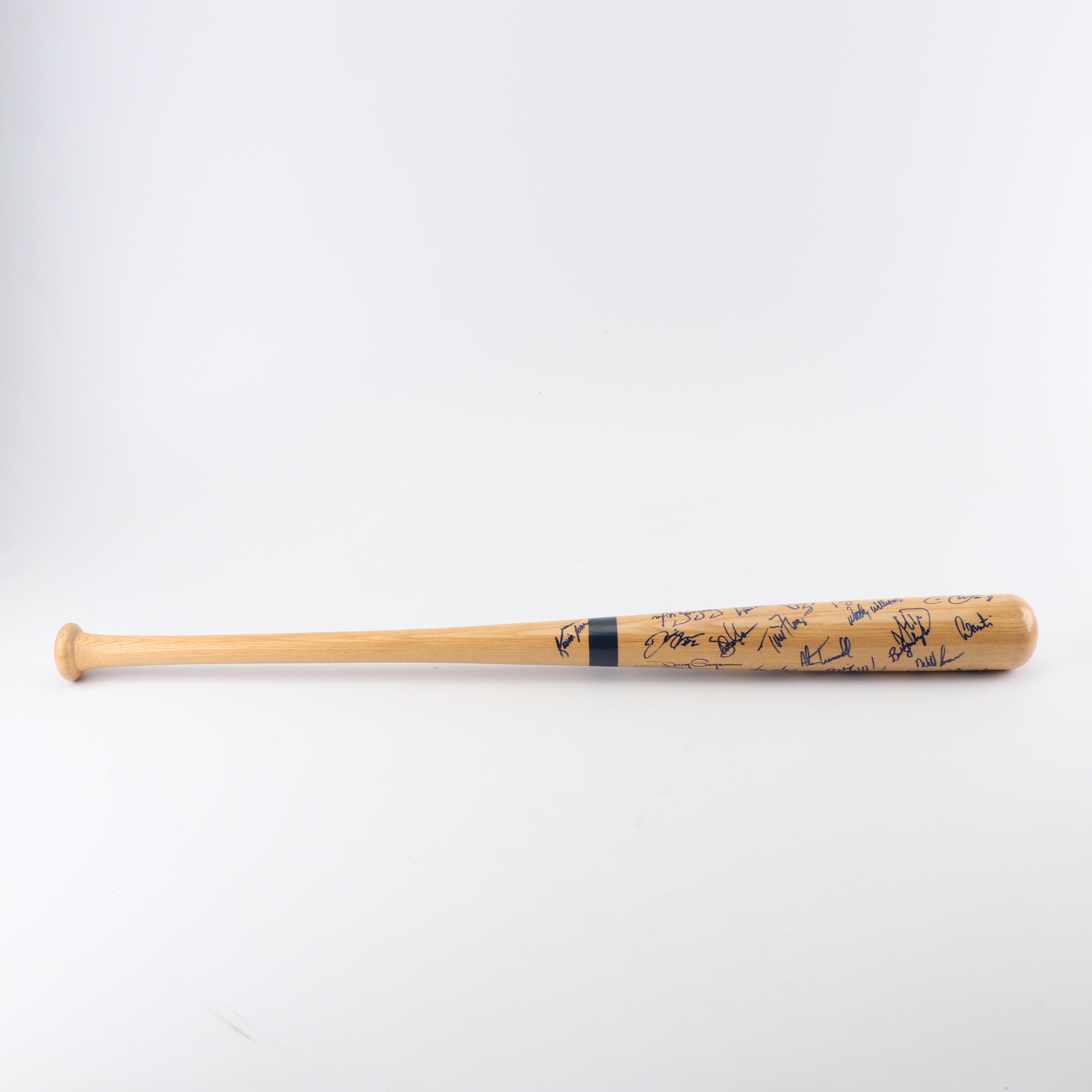 2000 San Diego Padres Autographed Baseball Bat including Trevor Hoffman