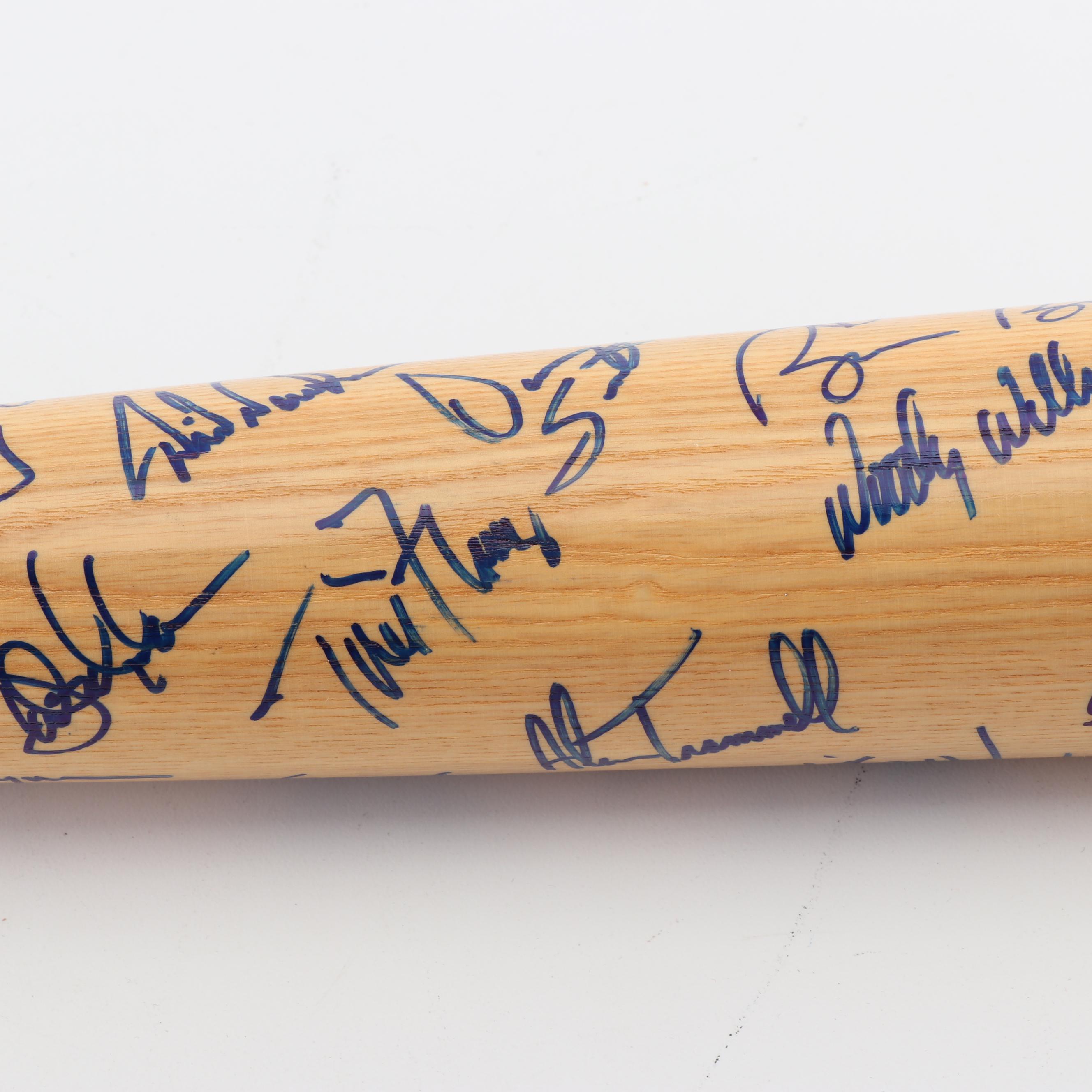 2000 San Diego Padres Autographed Baseball Bat including Trevor Hoffman