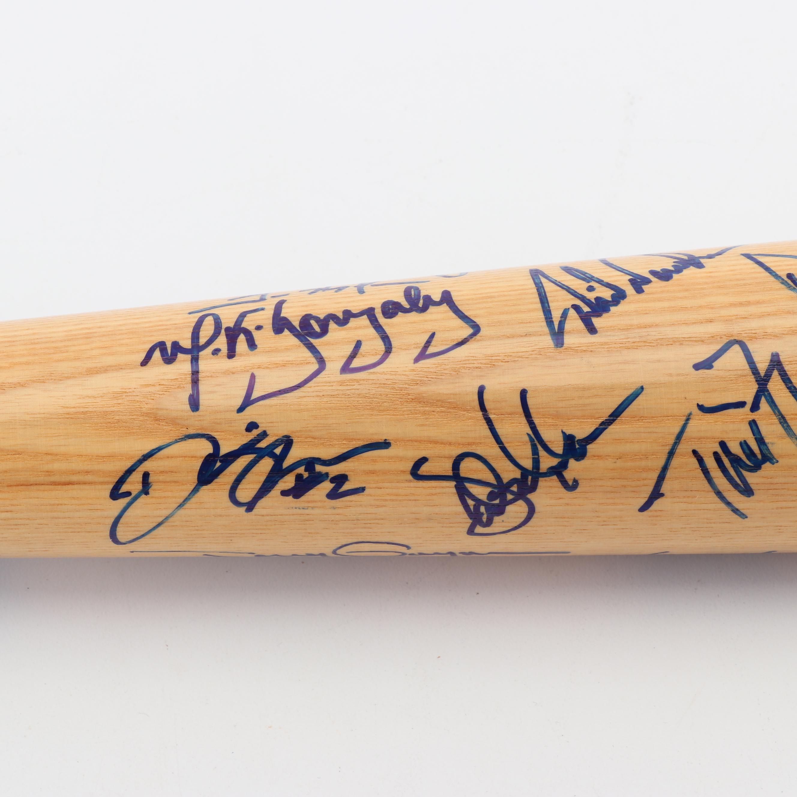 2000 San Diego Padres Autographed Baseball Bat including Trevor Hoffman