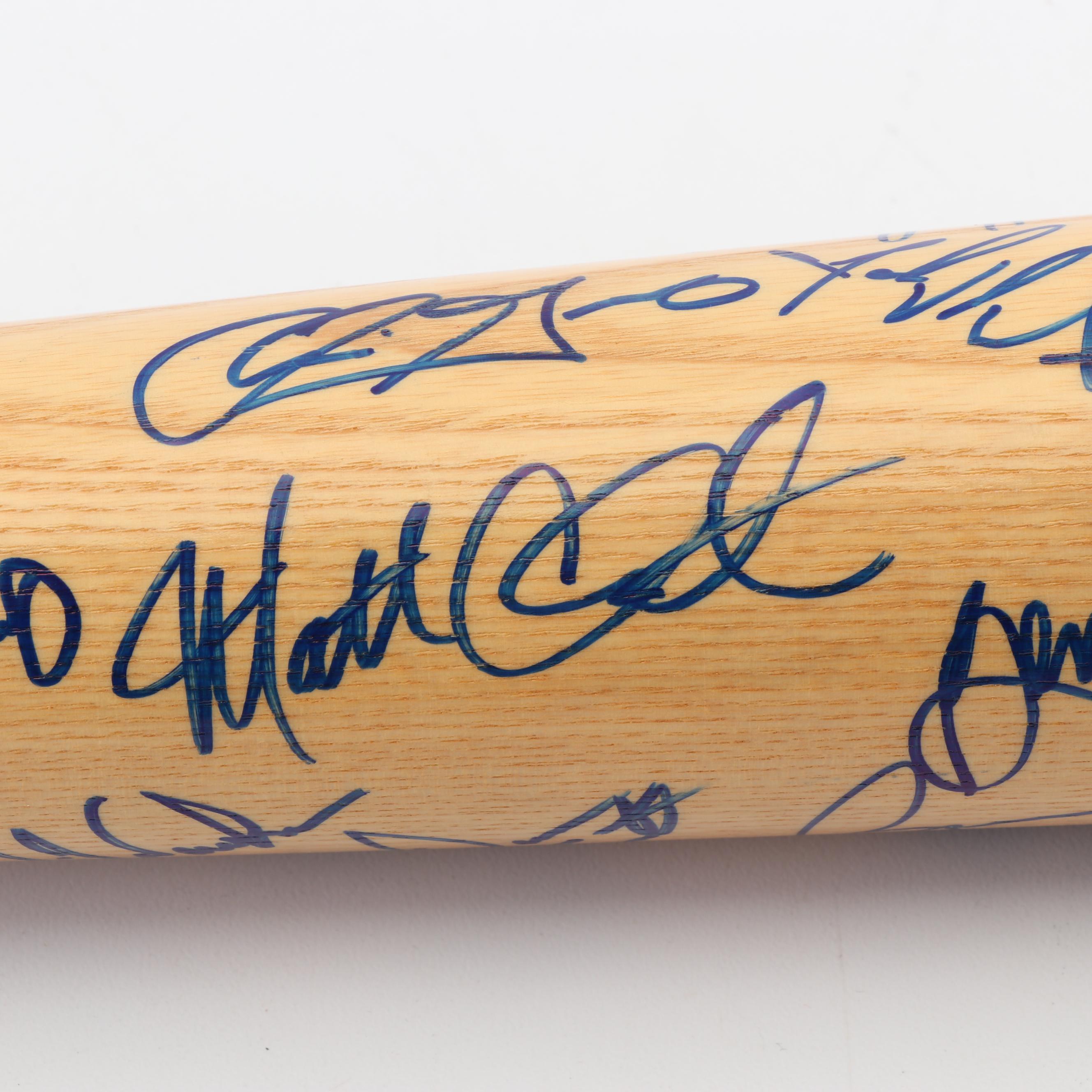2000 San Diego Padres Autographed Baseball Bat including Trevor Hoffman