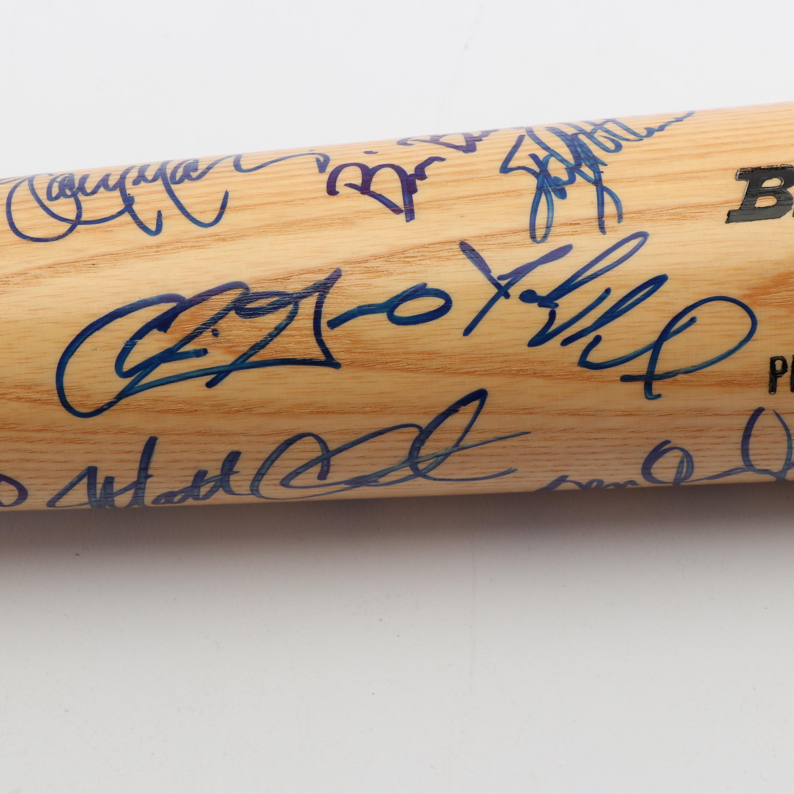 2000 San Diego Padres Autographed Baseball Bat including Trevor Hoffman